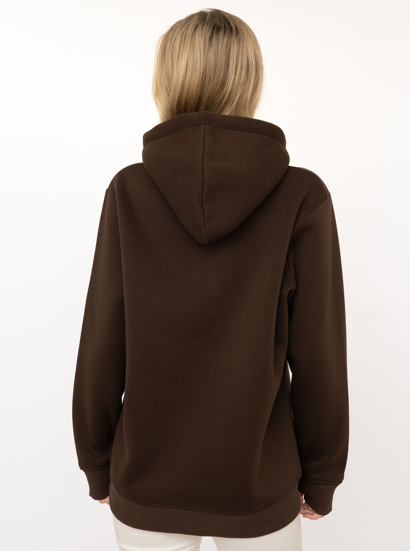 Zwillingsherz Hoodie »"Smile Sparkle"«, glänzender Print, Fronttasche, Kapuze, Daumenloch
