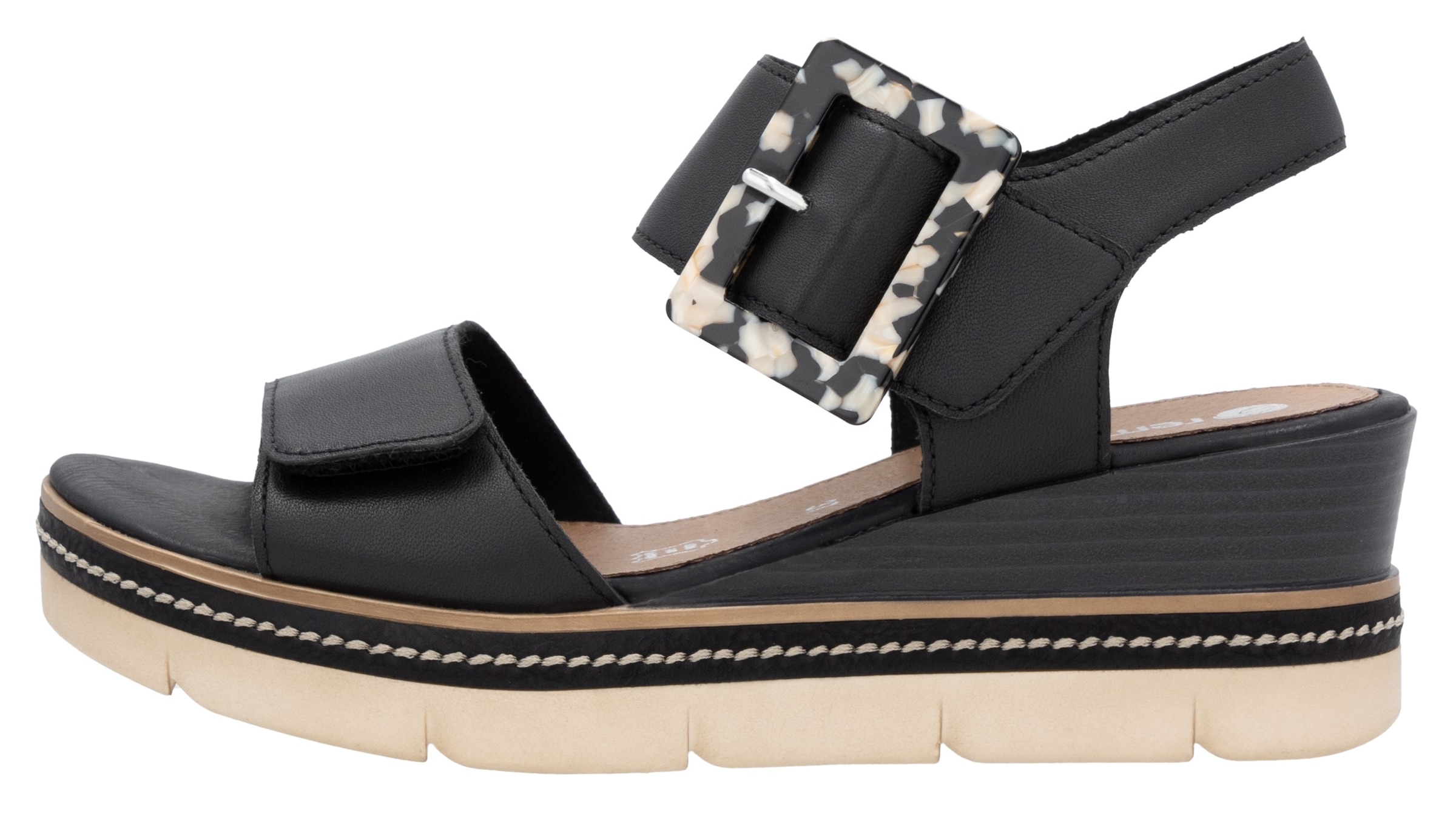 Remonte Keilsandalette »Elisabeth Hurley-Collection«  Keilabsatz, Riemensandale, Sommerschuh, auffällige Zierschnalle