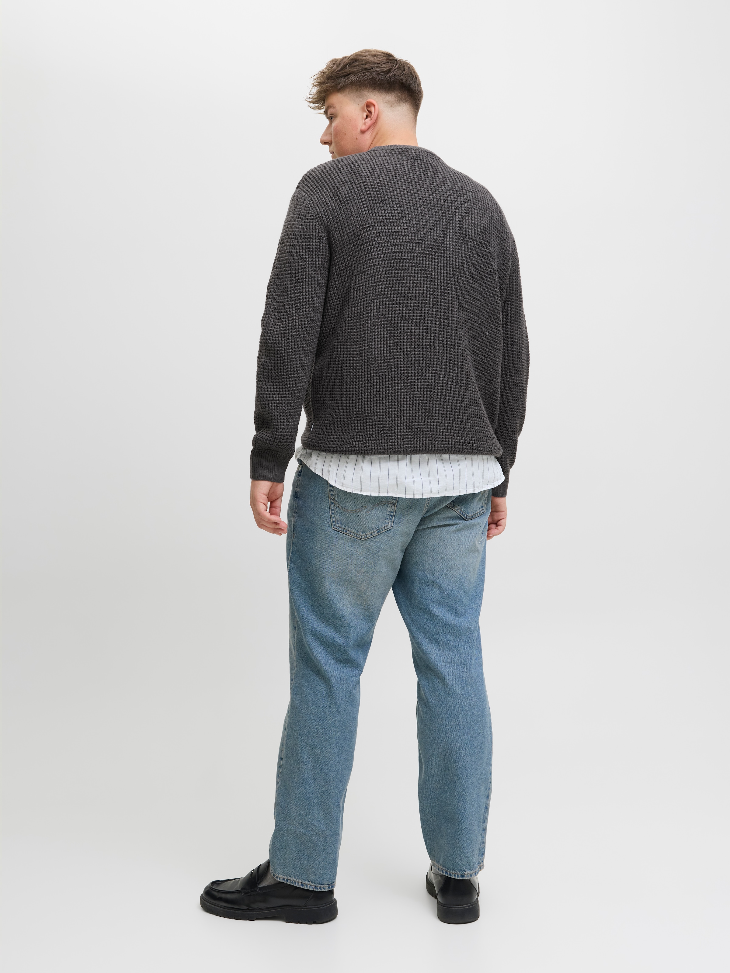 Jack & Jones PlusSize Pull en tricot »JJGLOBAL KNIT CREW NECK PLS«