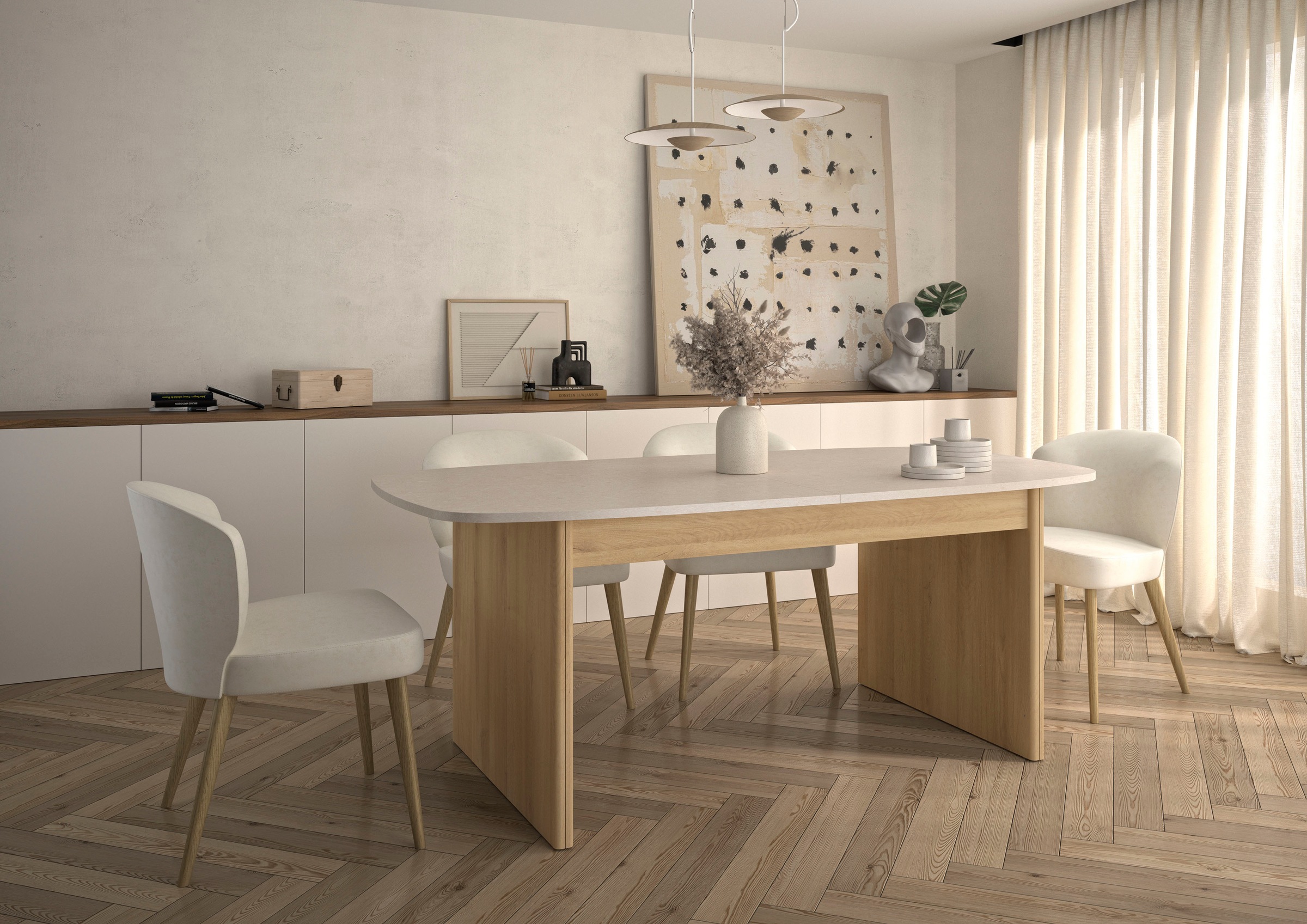 Gami Table de salle à manger »GALEO« Rechteckiger Tisch mit 1 Ausziehplatte