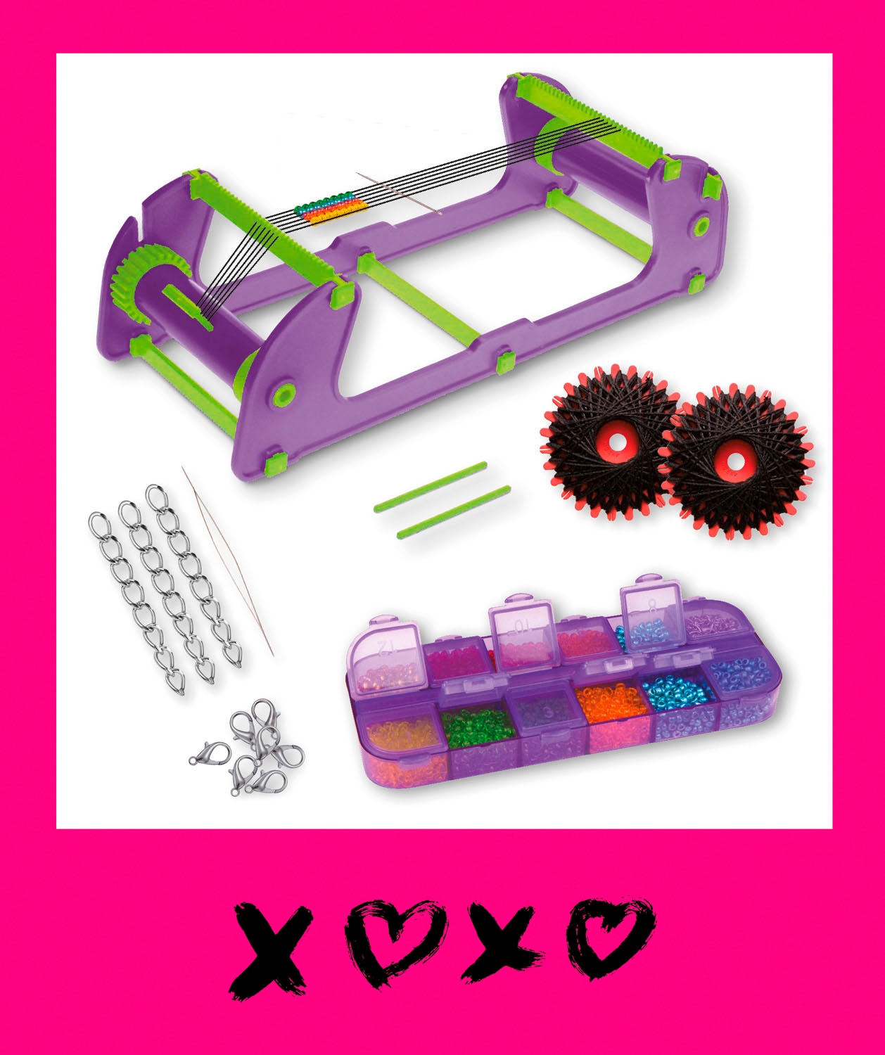 Lena® Set créatif »Rocailles Perlenwebrahmen« Made in Europe