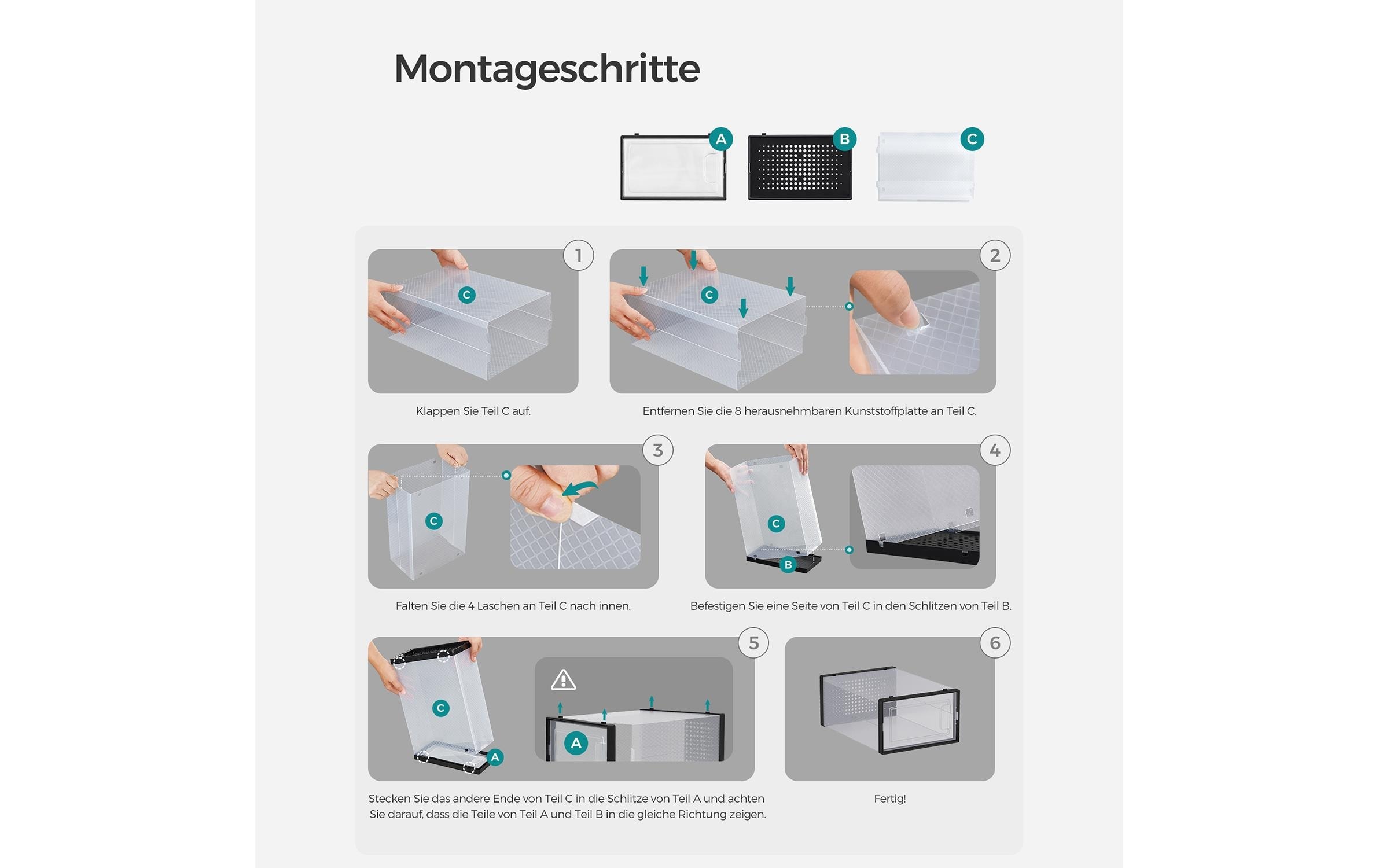 SONGMICS Boîte à chaussures »18er Pack, faltbar«