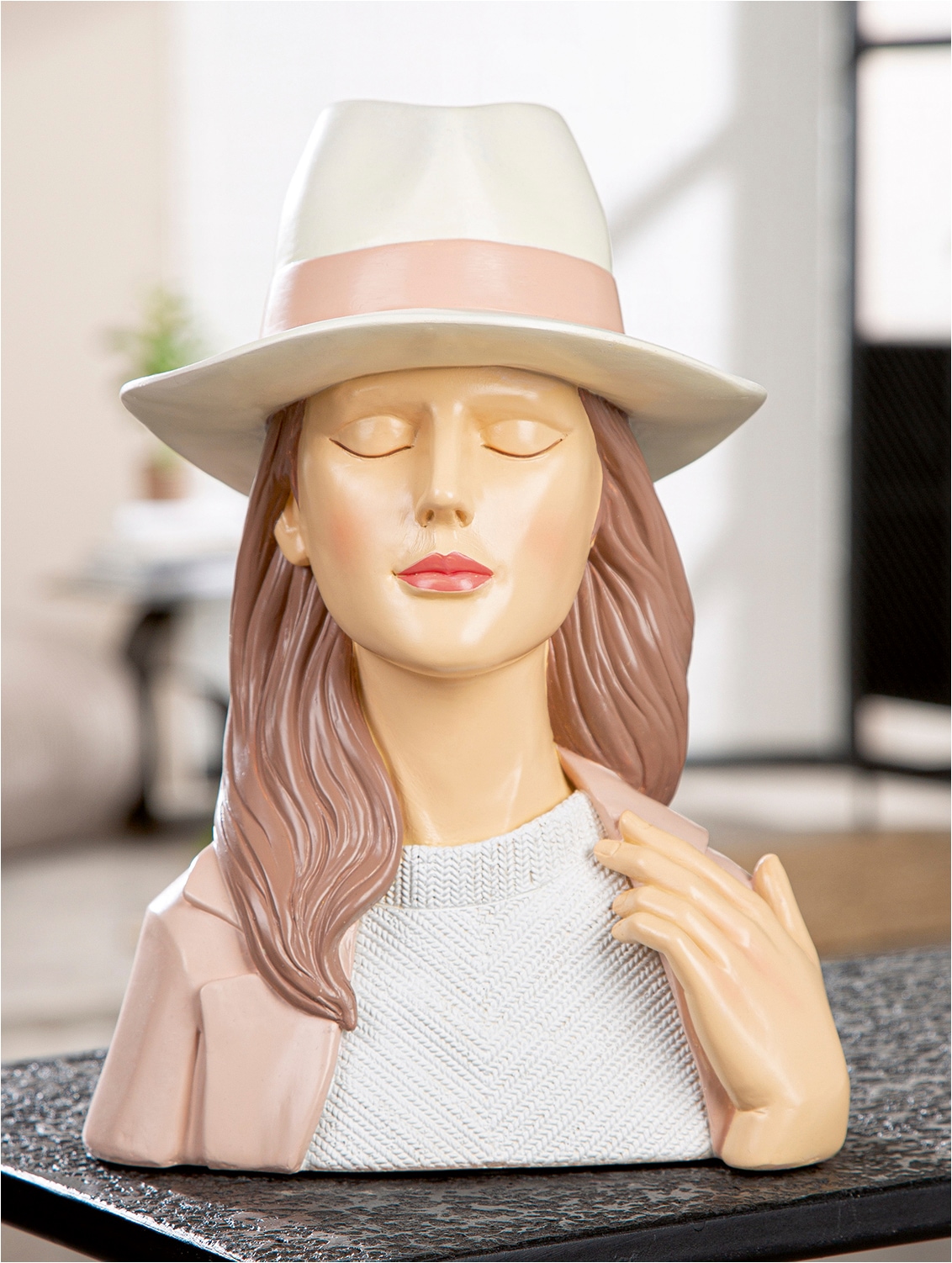 GILDE Skulptur »Figur Frau Lady Adeline weiss« elegante Dame Abendkleid Modefigur Dekoskulptur Wohnaccessoire