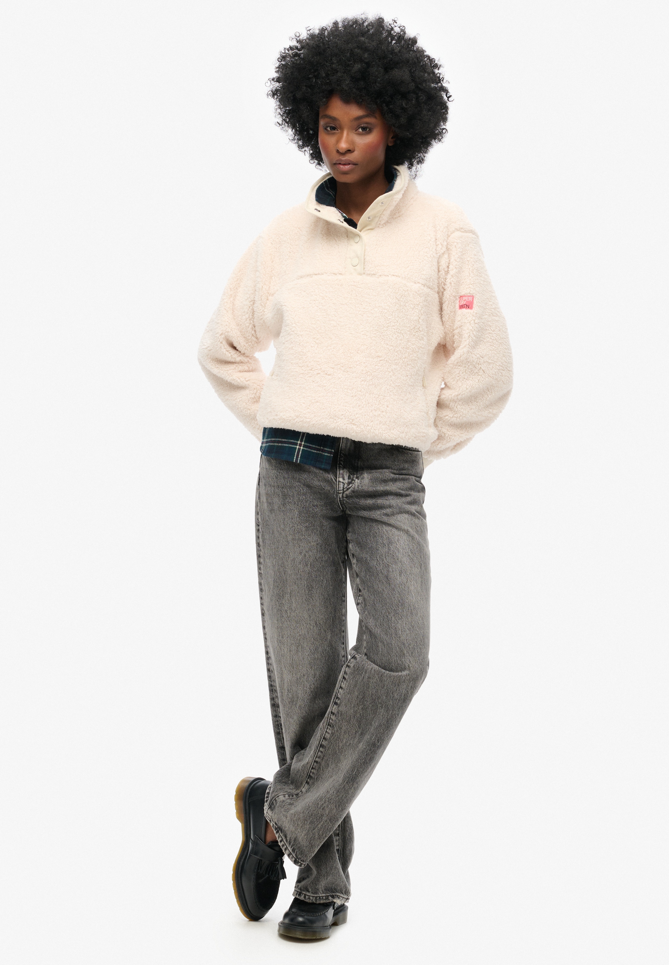 Superdry Pull en polaire »SUPER SOFT HENLEY«
