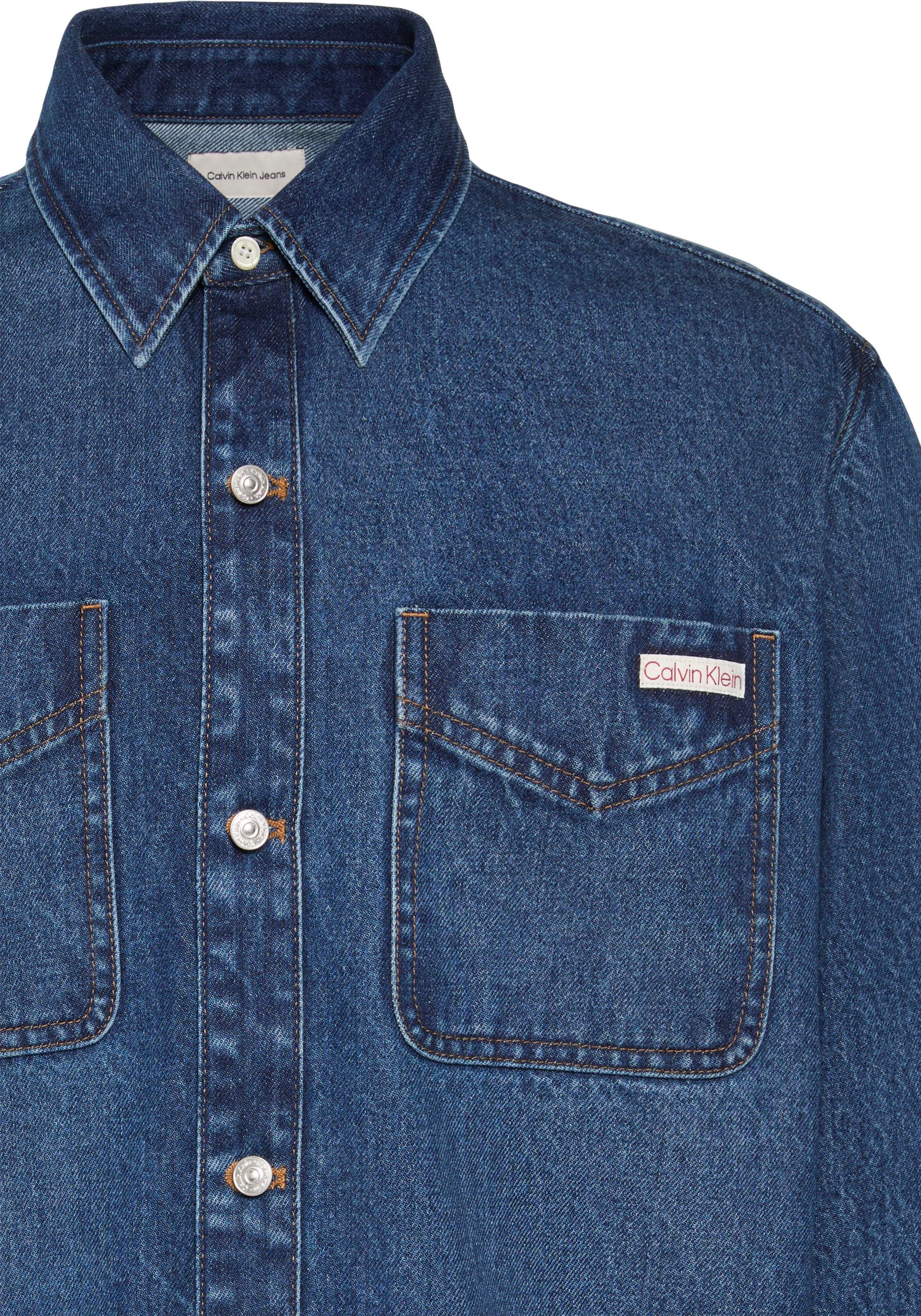 Calvin Klein Jeans Jeanshemd »90S HORIZON OVERSHIRT« Regular fit mit aufgesetzten Brusttaschen