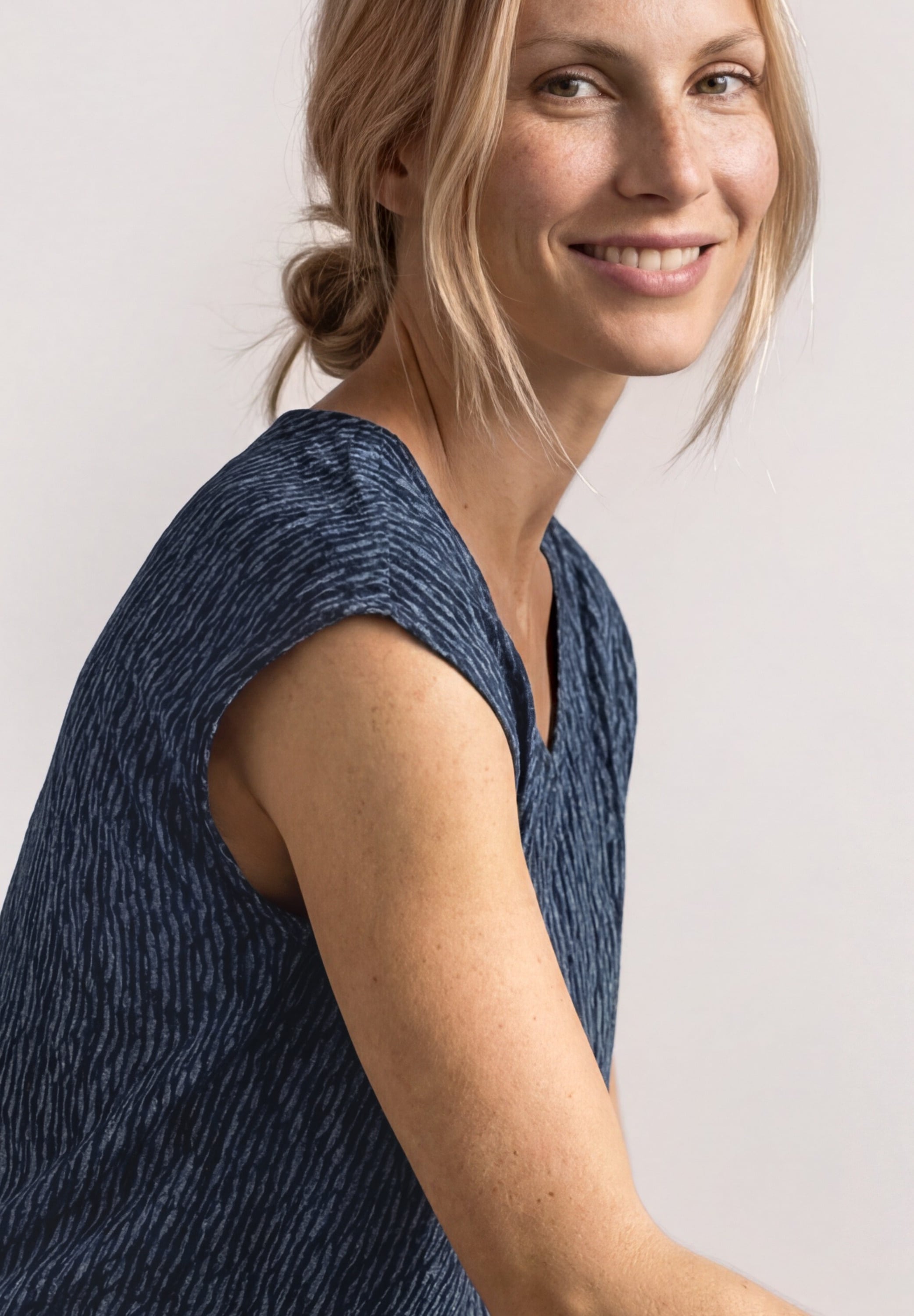 STREET ONE Haut de chemise top d'été avec imprimé intégral