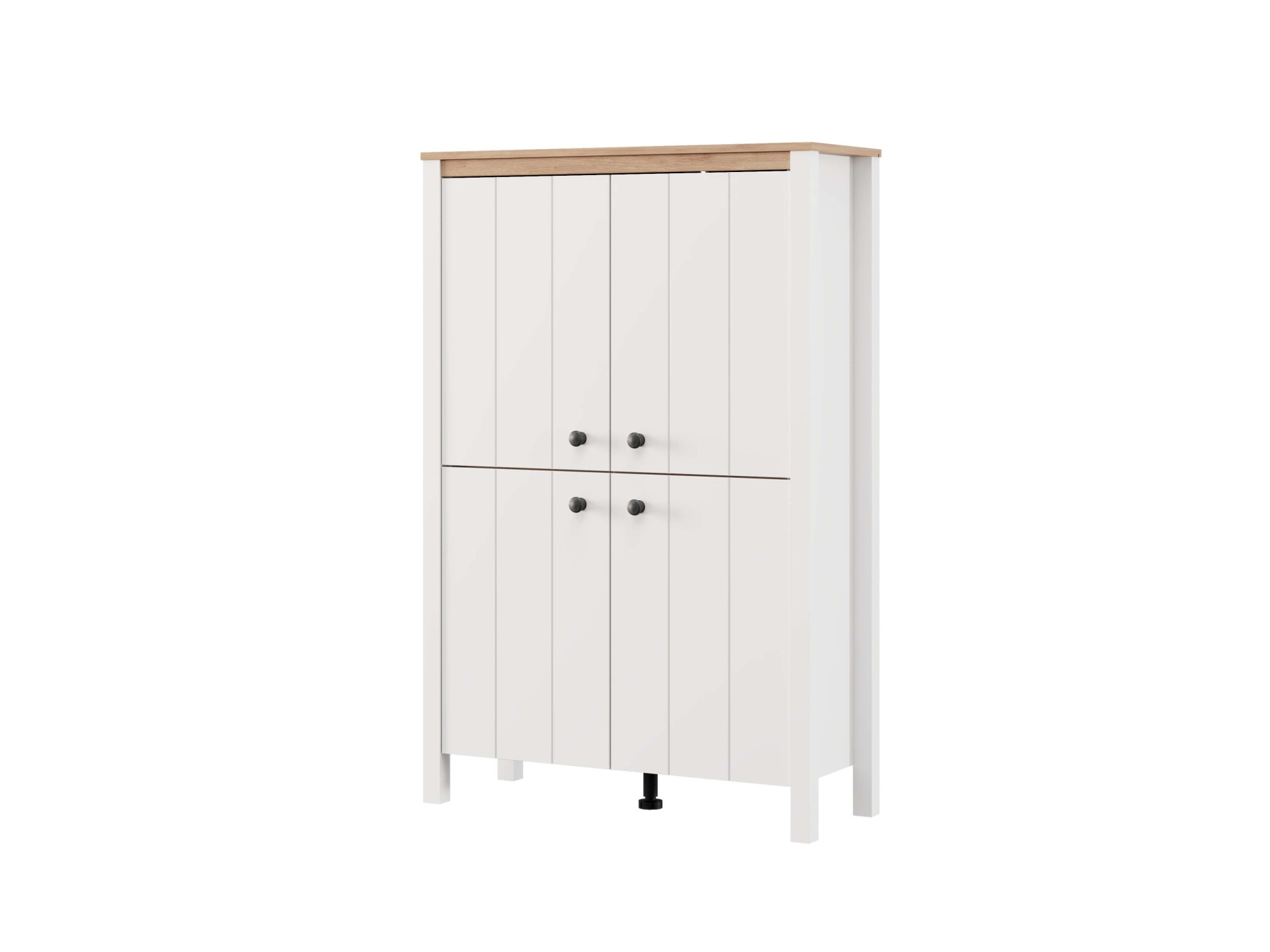 Home affaire Buffet haut »BEDFORD, Kommode, Anrichte, Schrank, Highboard im Landhausstil« Profil MDF 2D recouvert, marquage à chaud