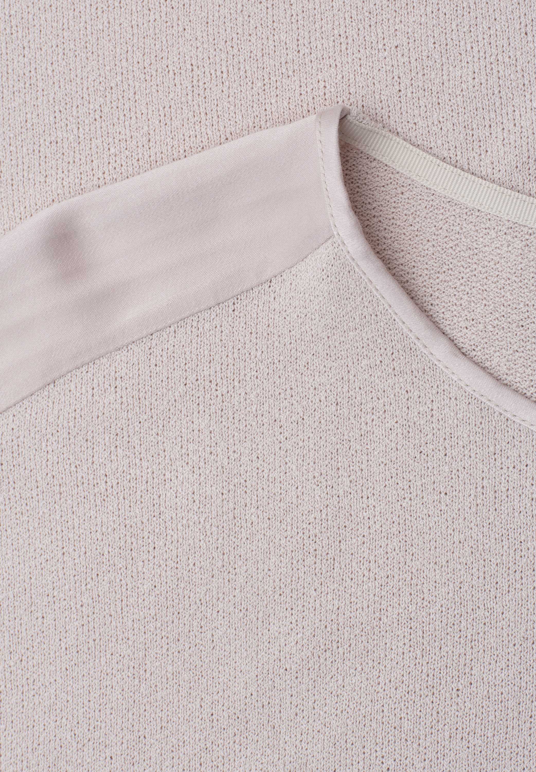 STREET ONE Haut de chemise uni, t-shirt d'été, aspect tricot