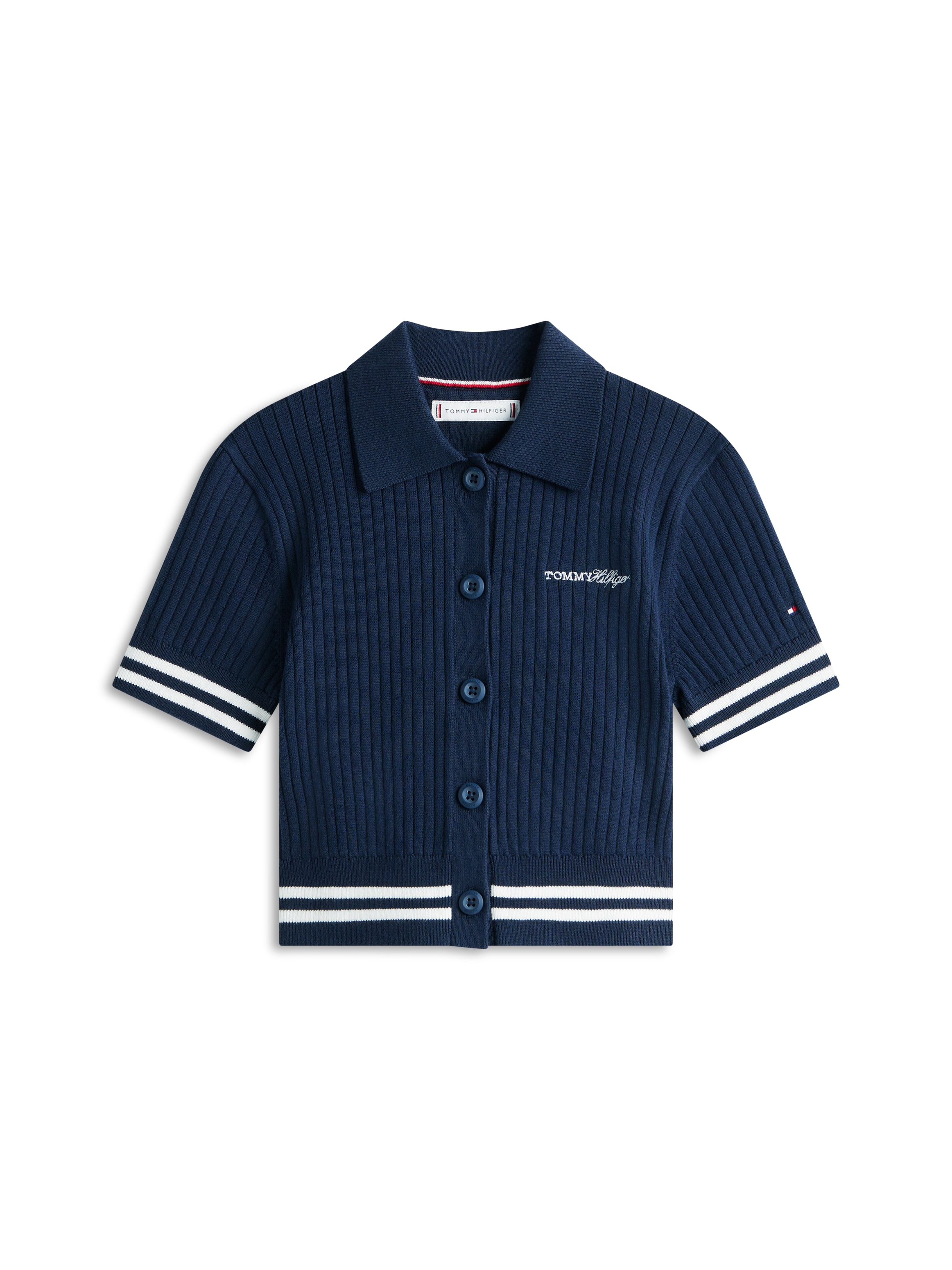 Tommy Hilfiger Veste en tricot »SWEATER RIB POLO SS« Kinder bis 16 Jahre, regular fit