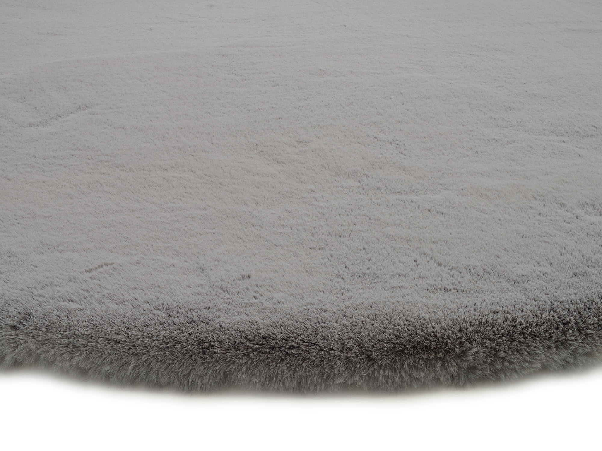 OCI DIE TEPPICHMARKE Hochflor-Teppich »ALISSA« rund 38 mm Höhe Kuschelig weicher Flor, Kaninchen Fell Haptik, getuftet