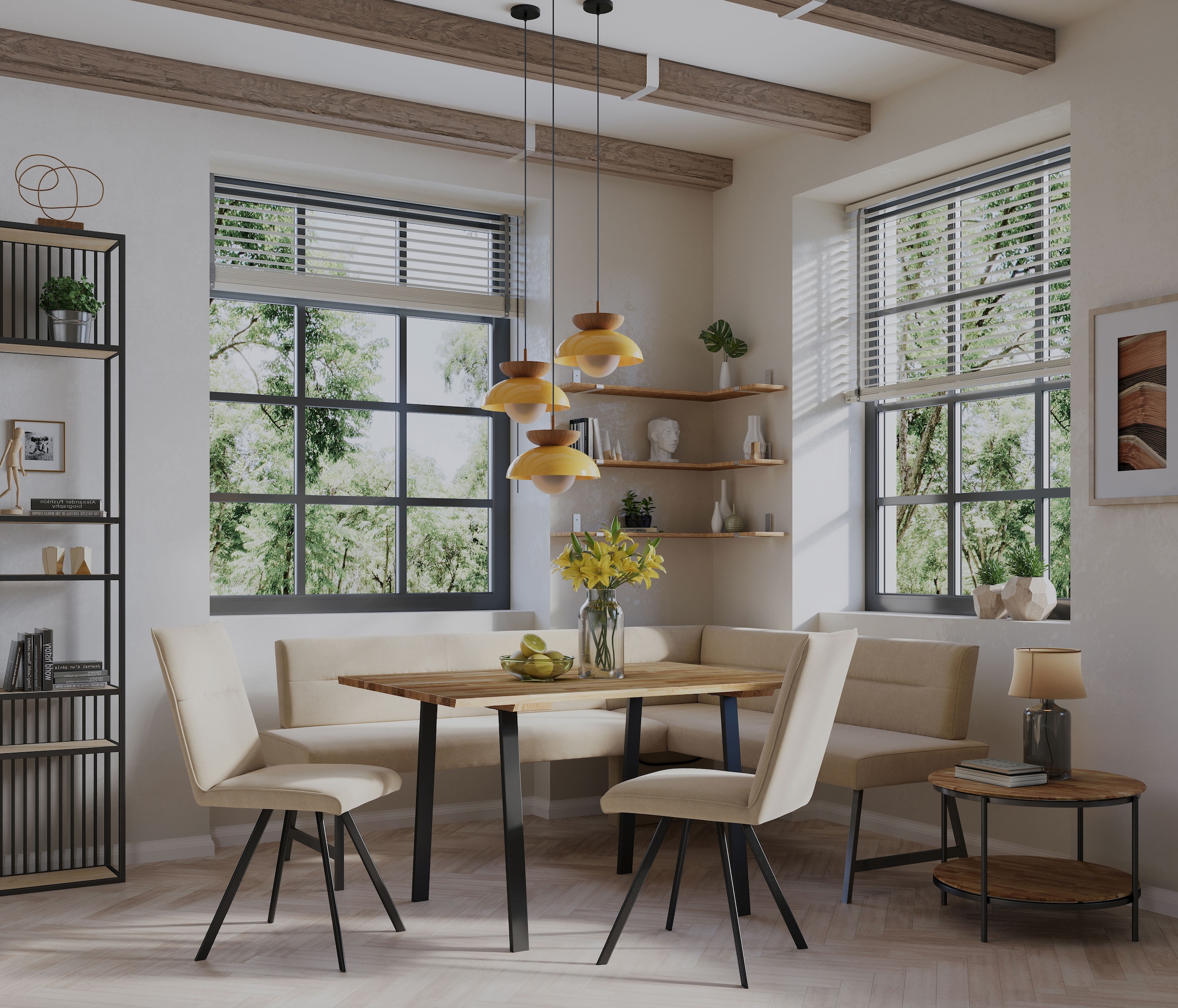 GOODproduct Chaise à 4 pieds »Sava« (Set) 2 cuisMetallgestell