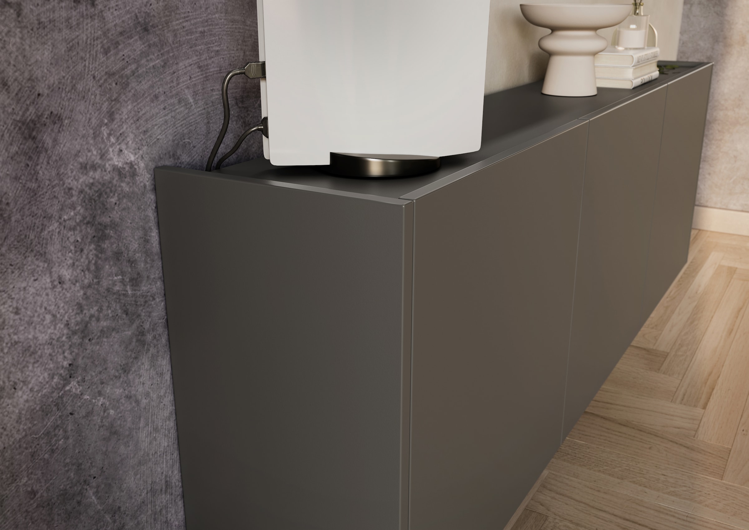 GERMANIA Armoire multi-usages »Libbiano« mit Balkonoptik