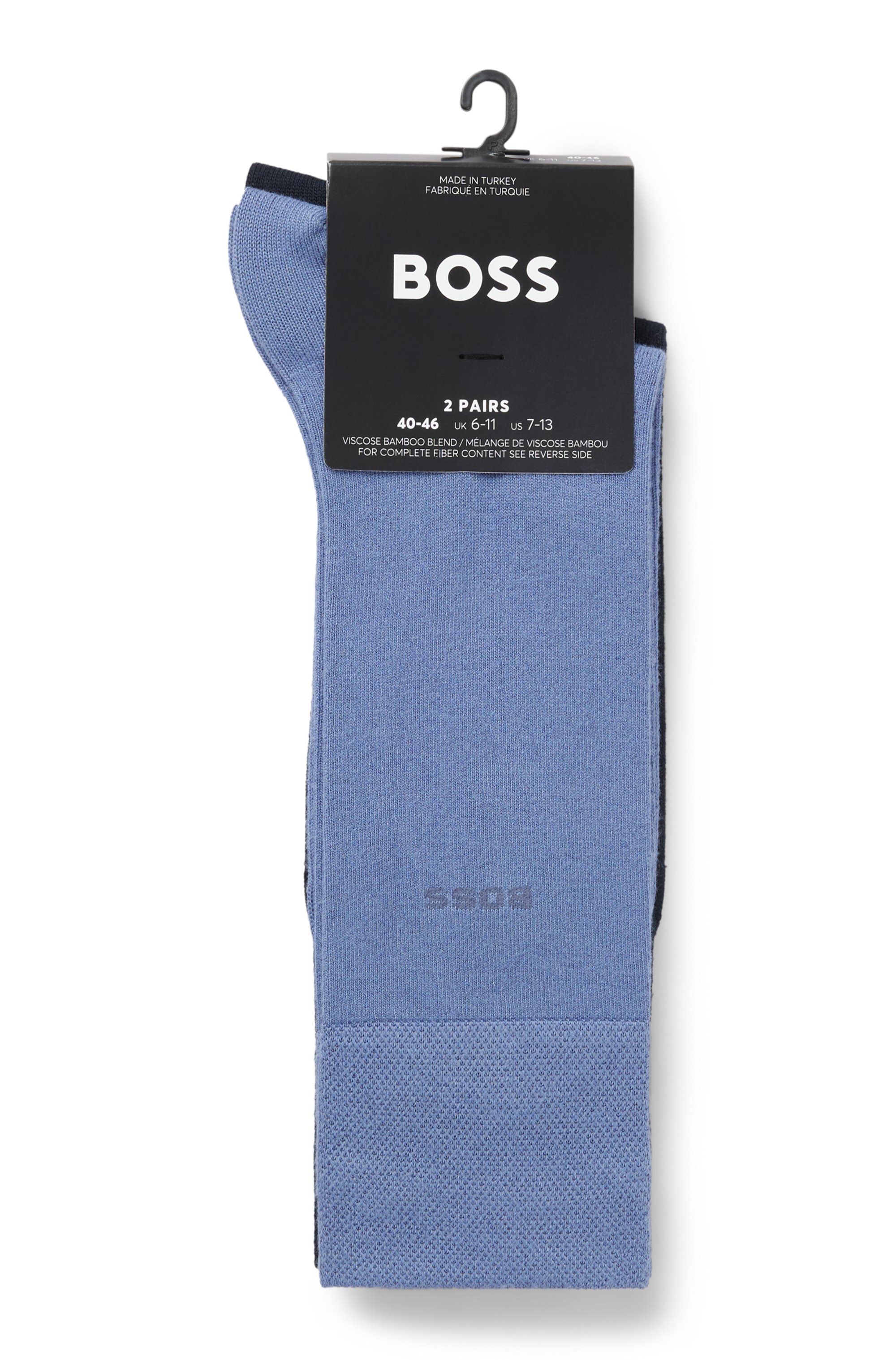 BOSS Businesssocken »2P RS Bamboo 1027« Packung, 2 Paar tlg. mit Strickbündchen