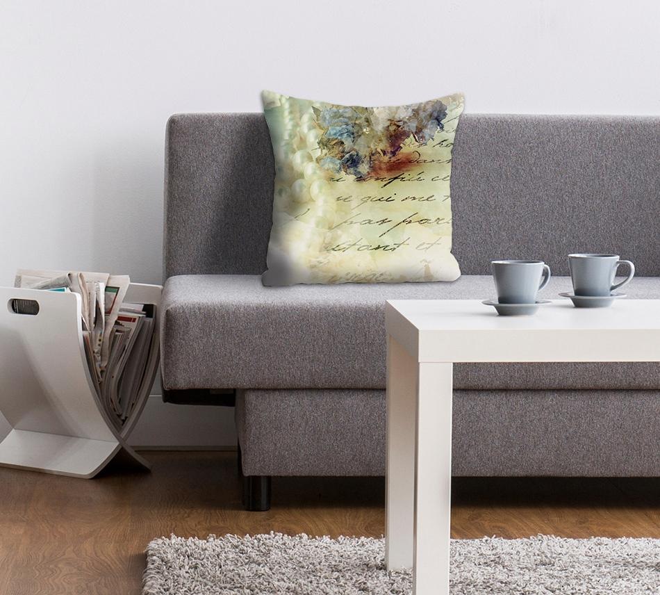 queence Coussin décoratif »»Handschrift«« Kissenhülle ohne Füllung, 1 Stück