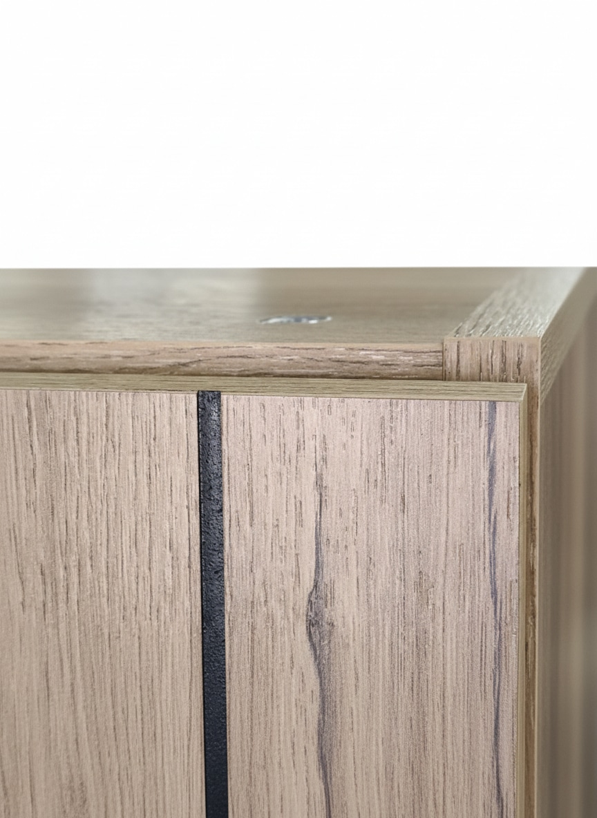 GOODproduct Hochschrank »Baltrum« Breite 69,8 cm dekorative Lamellenoptik