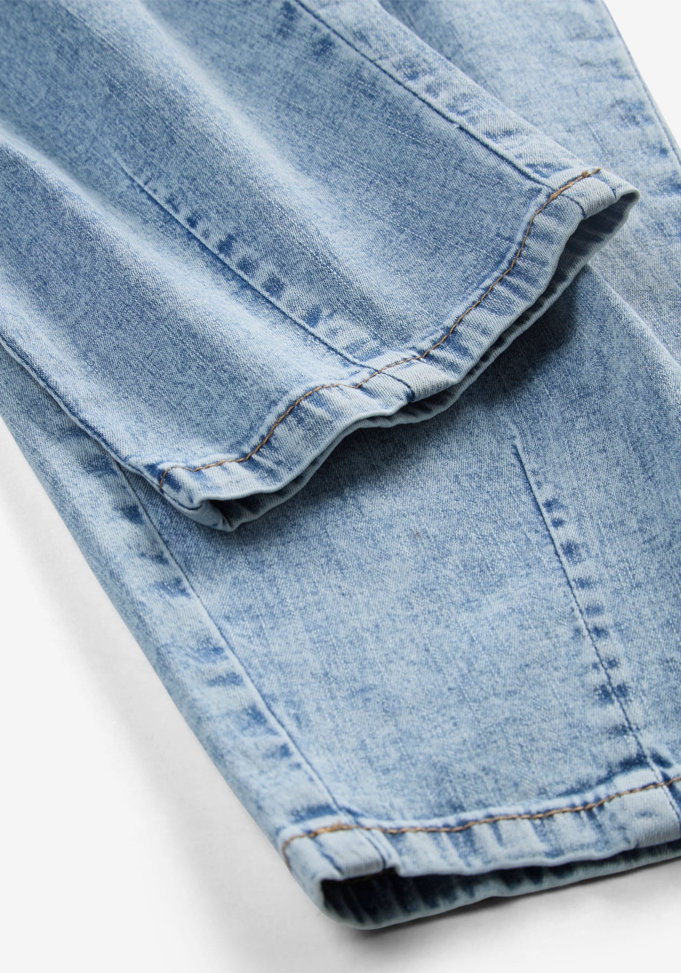 bonprix Jeans loose fit 1 forme barrel, avec ceinture élastique, avec élasthanne