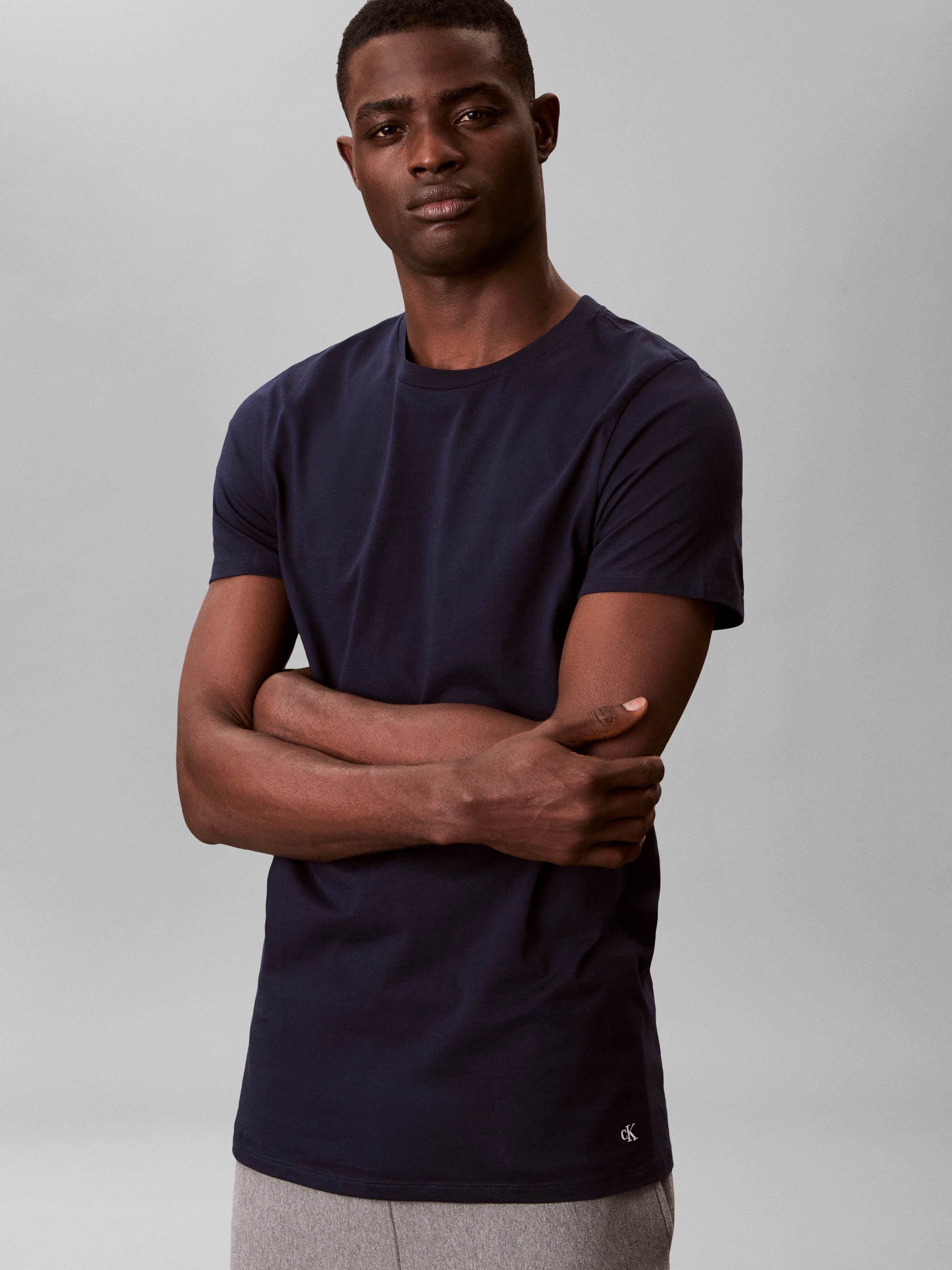 Calvin Klein Underwear T-Shirt »S/S CREW NECK 3PK« Packung, 3er-Pack, 3 tlg. mit Logostickerei