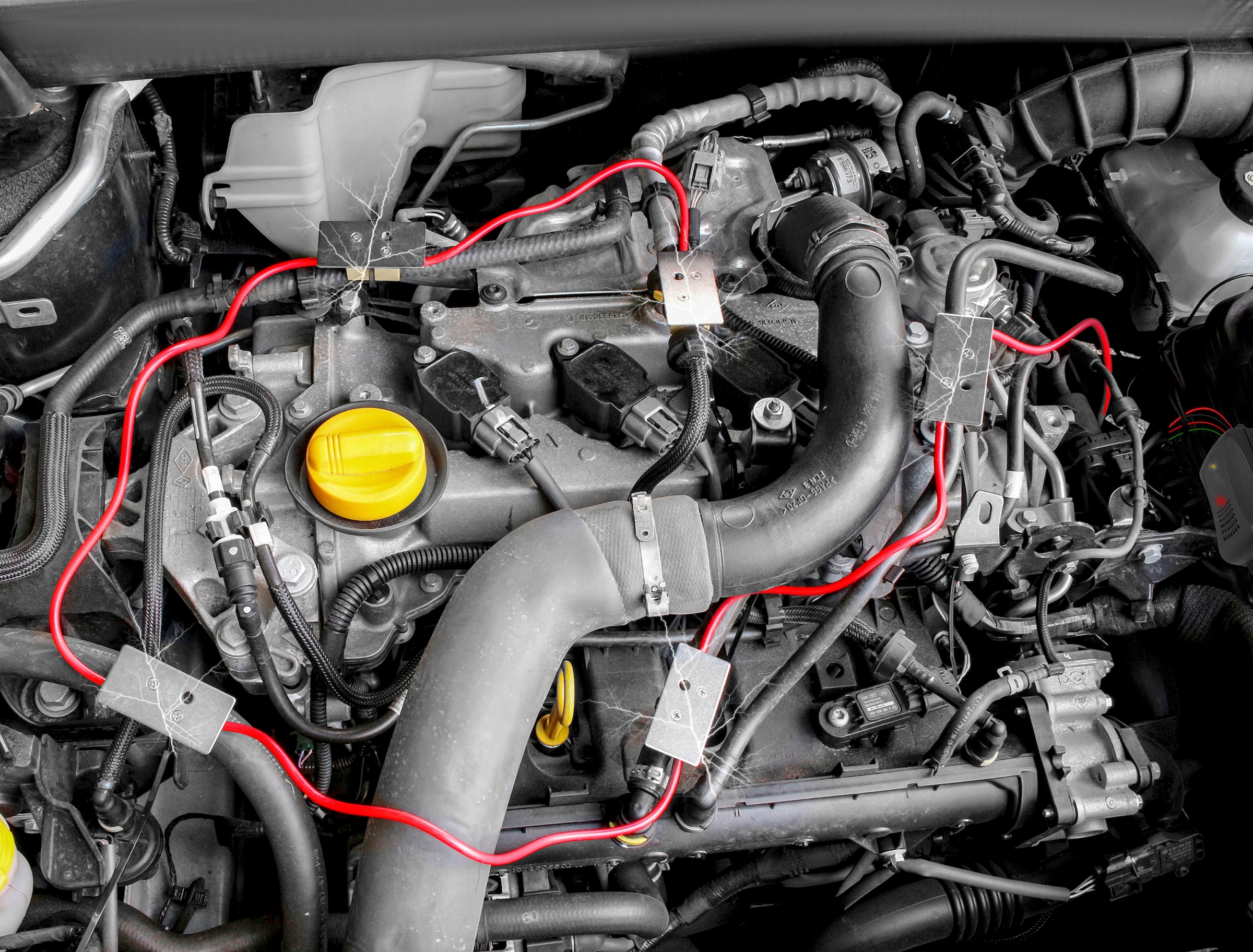 EUFAB Défense contre les animaux à ultrasons mit Hochspannung, gegen Marder, für PKW und Wohnmobil