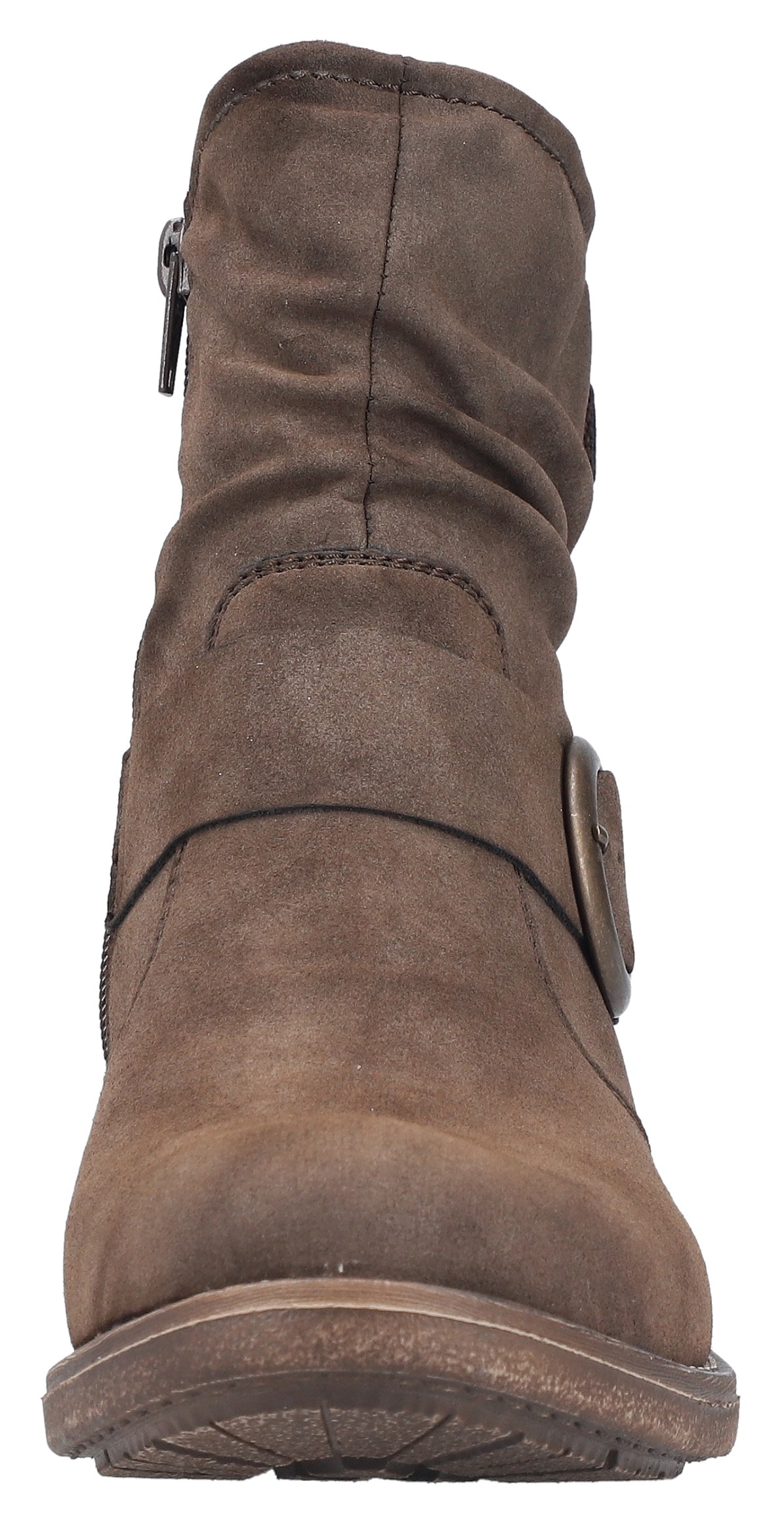 Rieker Stiefelette  Boots, Blockabsatz, slouchy Schaft und Innenreissverschluss