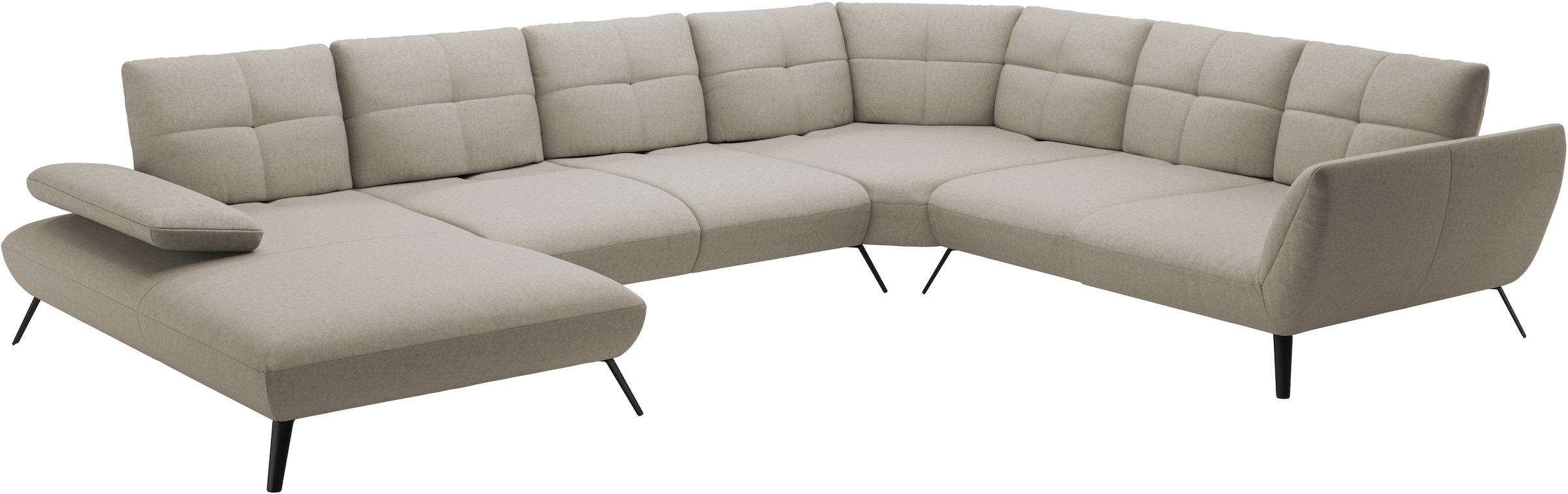 GOODproduct Wohnlandschaft »Mikado U-Form« inkl. Sitztiefenverstellung und Armteilverstellung