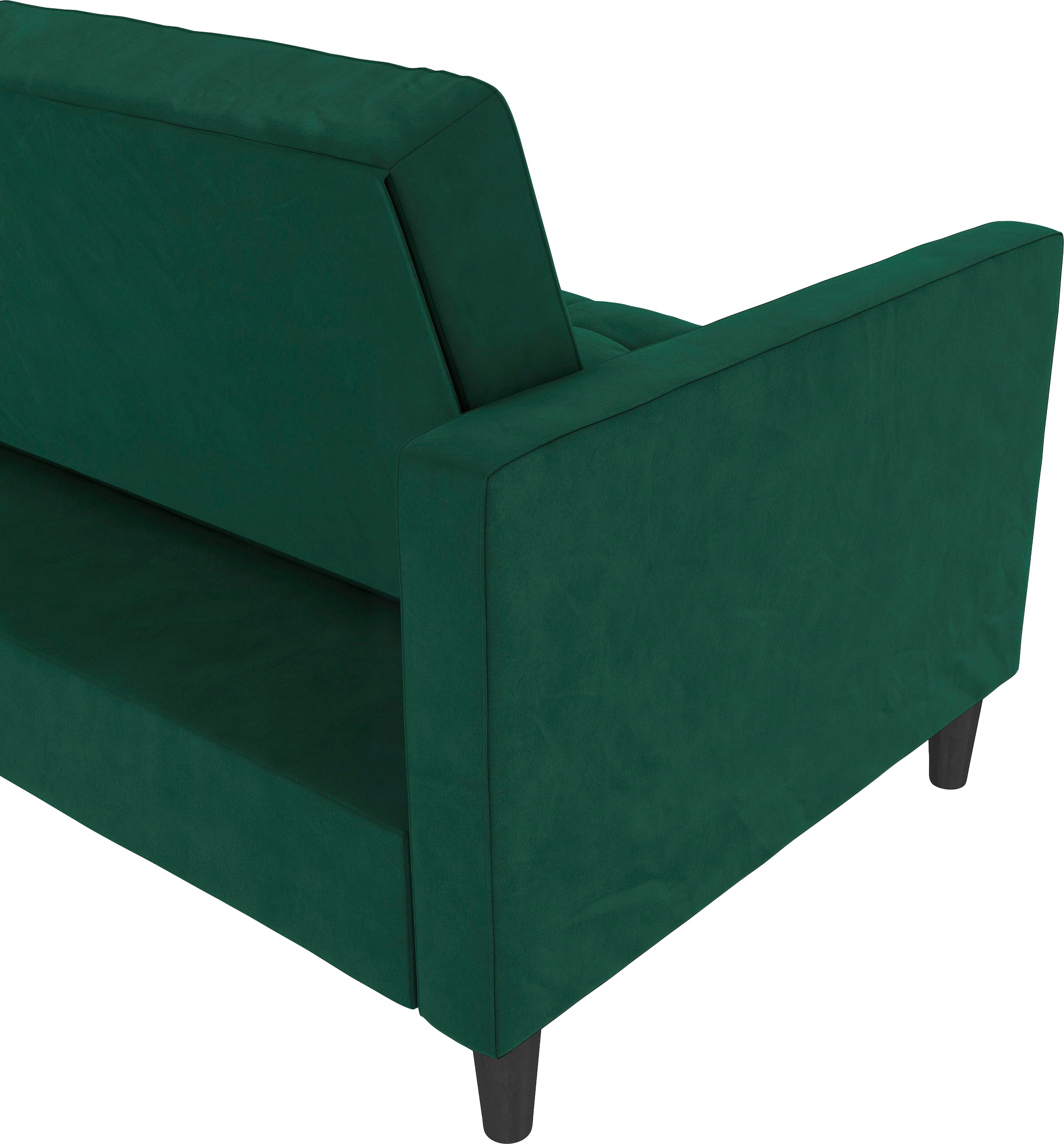 Dorel Home Ecksofa »Presley, L-Form,« Ecksofa mit Bett-Funktion und Stauraum, verstellbare Rückenlehne