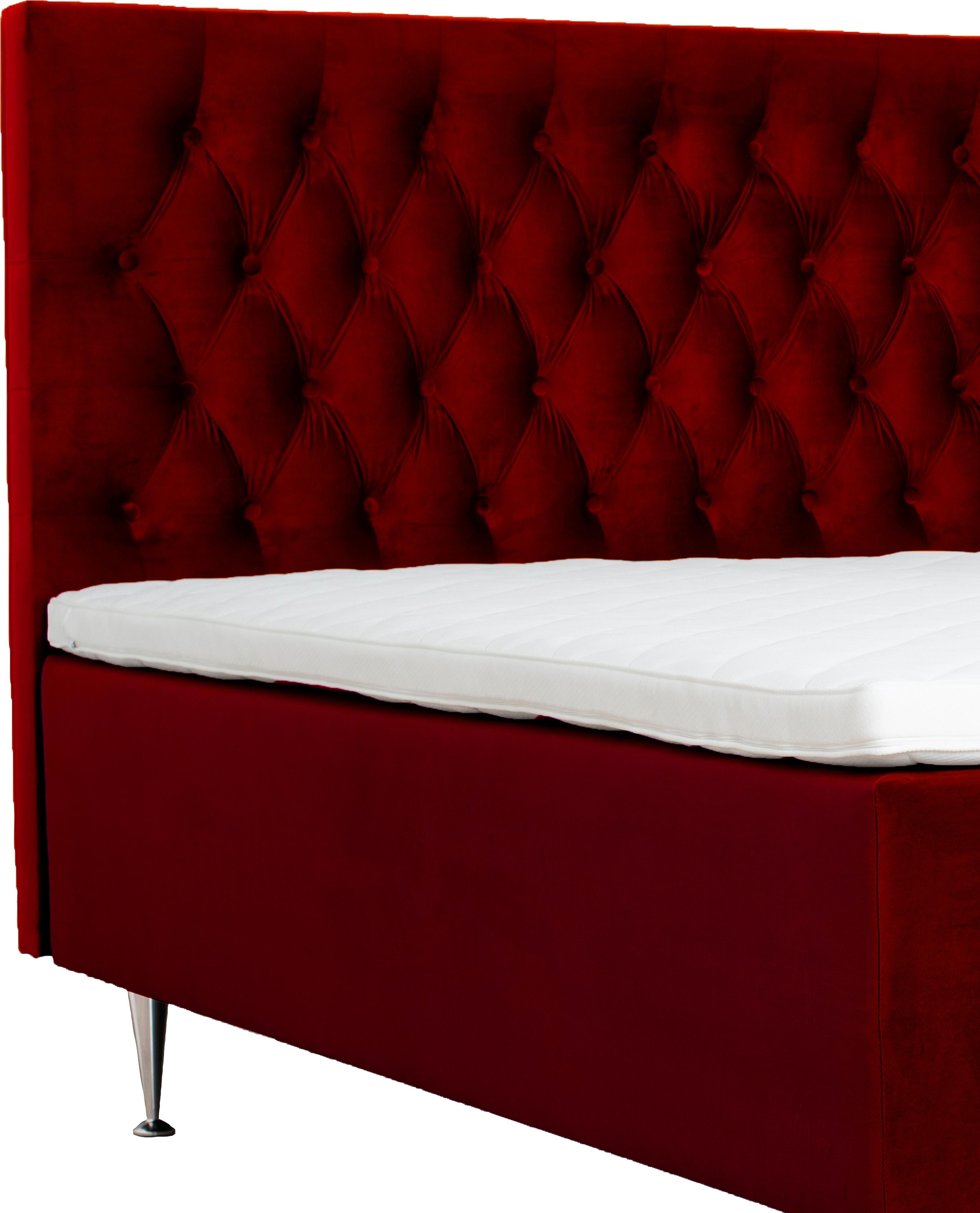 PLACES OF STYLE Boxspringbett »Exclusive« inkl. Topper, 3 Breiten, 3 Härtegrad-Ausführungen