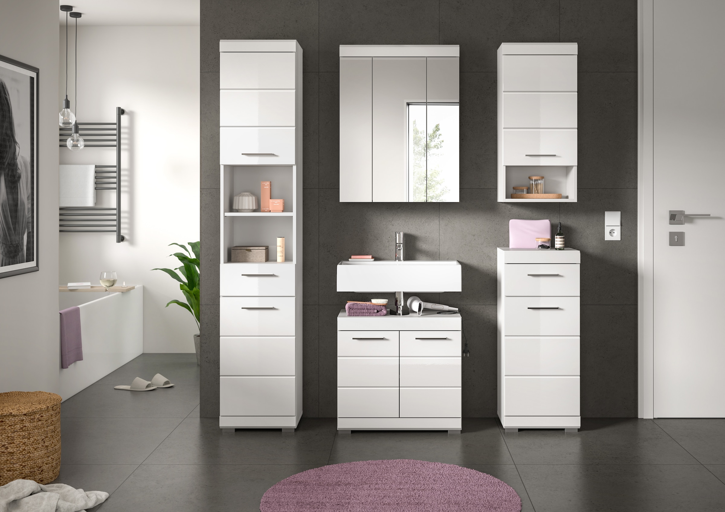 INOSIGN Badmöbel-Set »Siena, 5 teilig, bestehend aus:« Set, TOPSELLER!, 5 Stk. tlg.