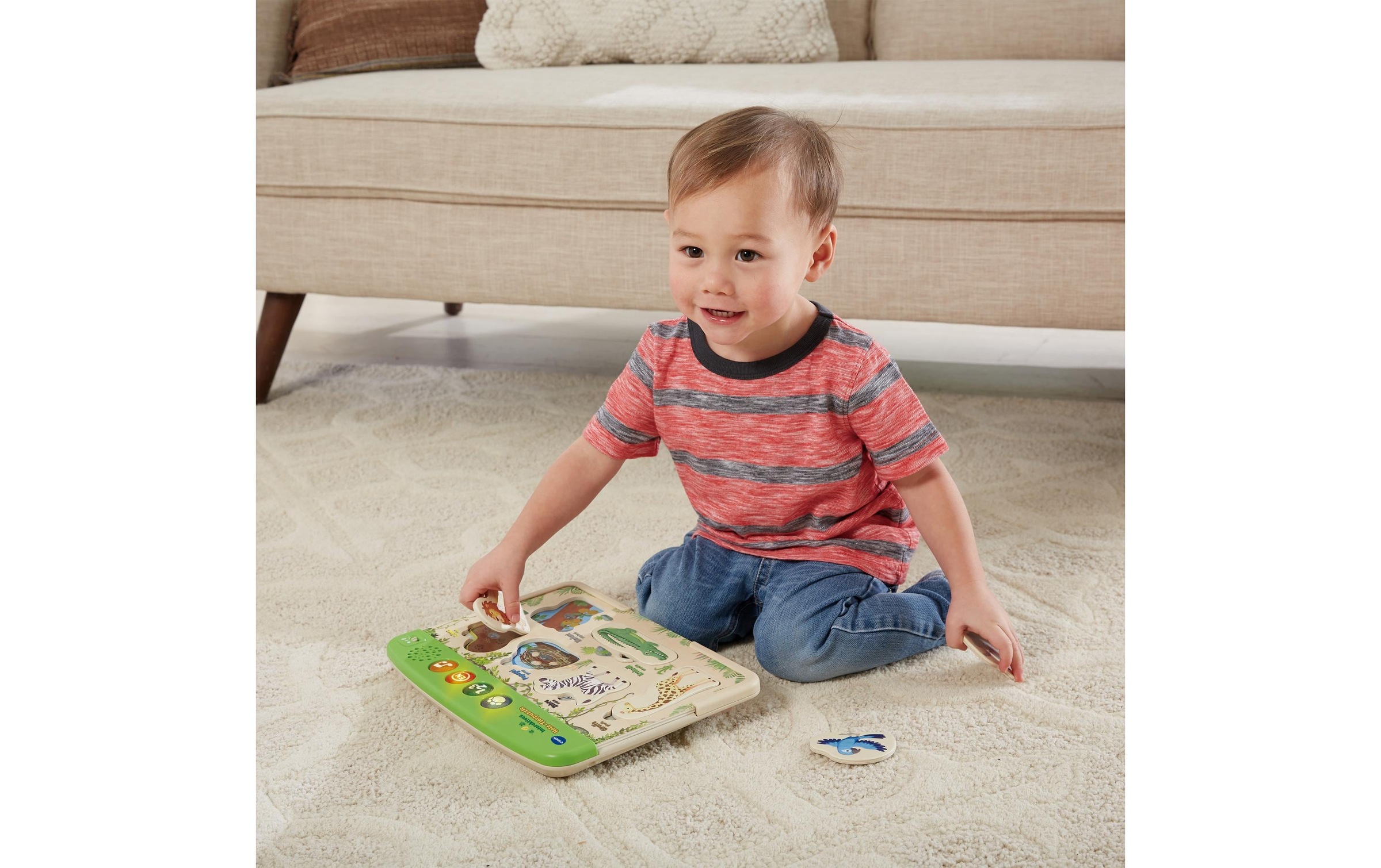 Vtech® Jouets éducatifs »Interaktives Holz-Tierpuzzle«