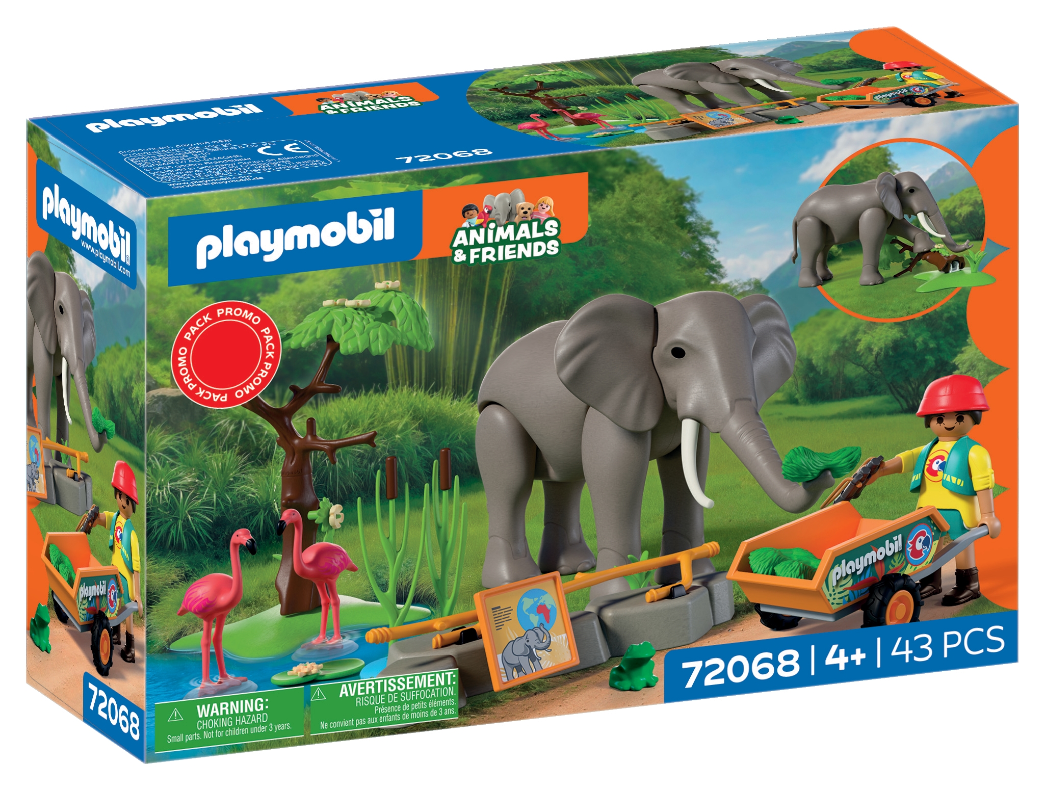 Playmobil® Konstruktions-Spielset »Elefant mit Tierpfleger (72068), Animals & Friends« Made in Europe