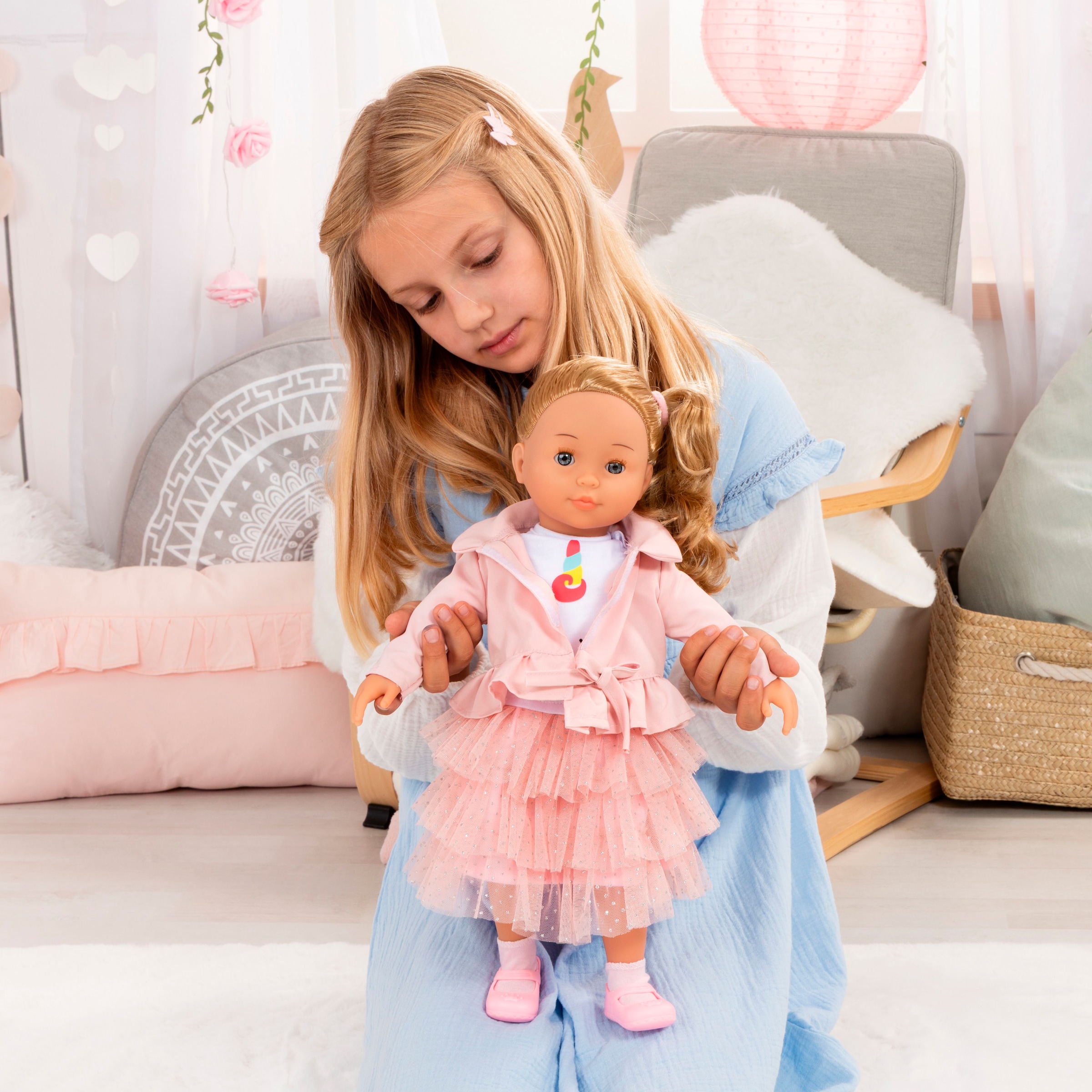 Bayer Stehpuppe »Charlene, 46 cm, rosa« mit Funktion