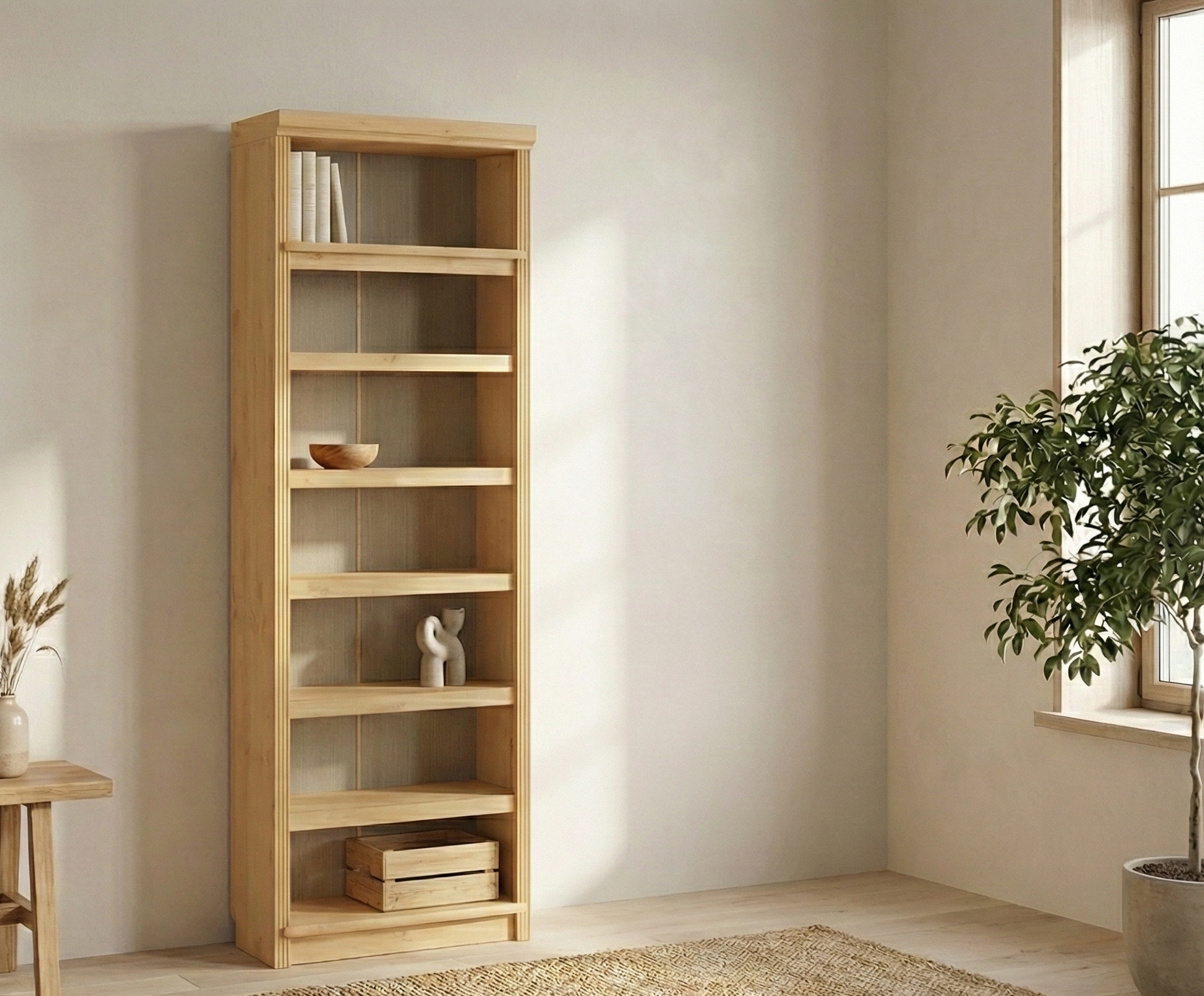 GOODproduct Bücherregal »Soeren Regal B/T/H: 80/29/220 cm« 7 offene Fächer, massive Kiefer, FSC®-zertifiziert