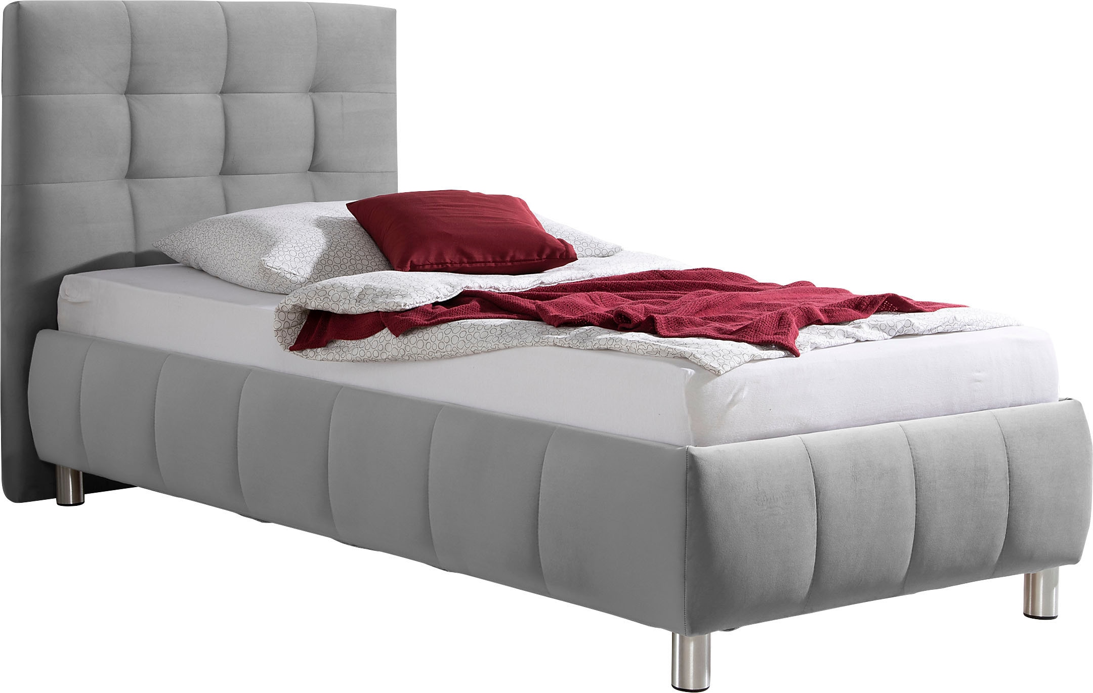 Maintal Lit rembourré »Lalley« incl. coffre de lit disponible en H2,H3,H4 et 3 versions de matelas