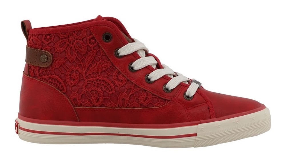 Mustang Shoes Sneakers »Winona«  bottines à lacets, baskets montantes avec broderie florale