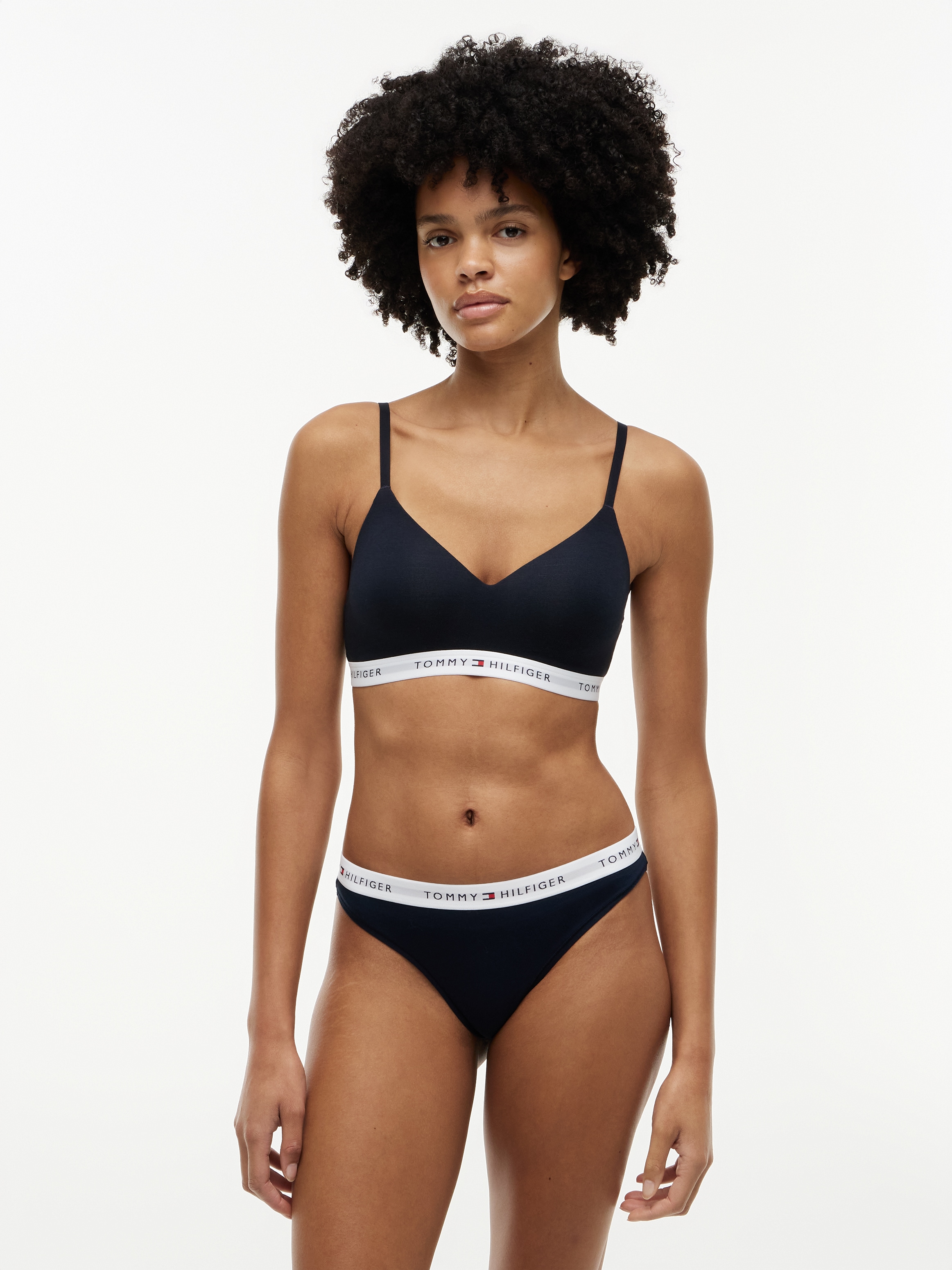 Tommy Hilfiger Underwear Tanga »3 PACK THONG (EXT.SIZES)« Paquet, lot de 3, 3 cuis avec ceinture logo