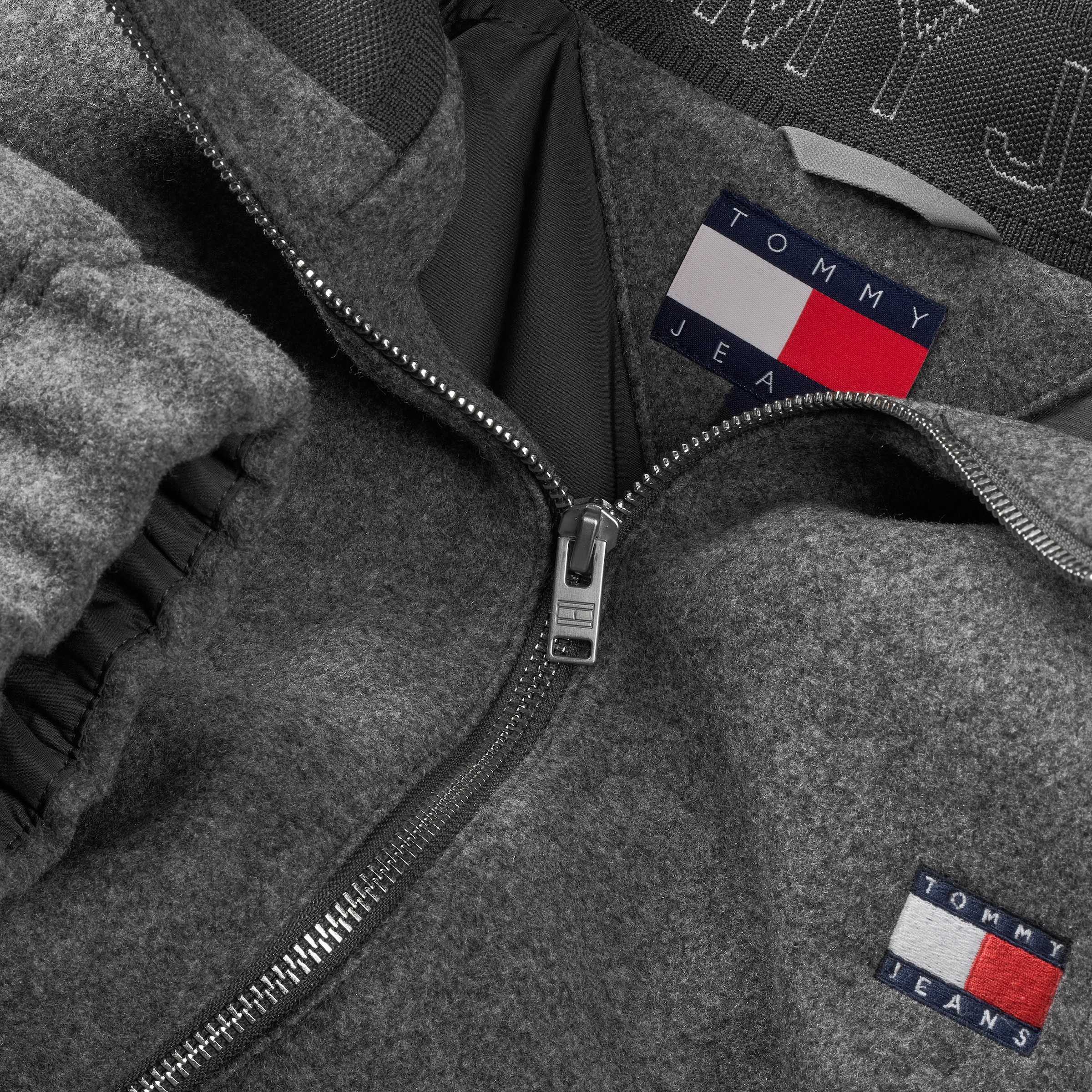 Tommy Jeans Veste polaire »TJM ESSENTIAL WOOL PADDED« relaxed fit, Stehkragen