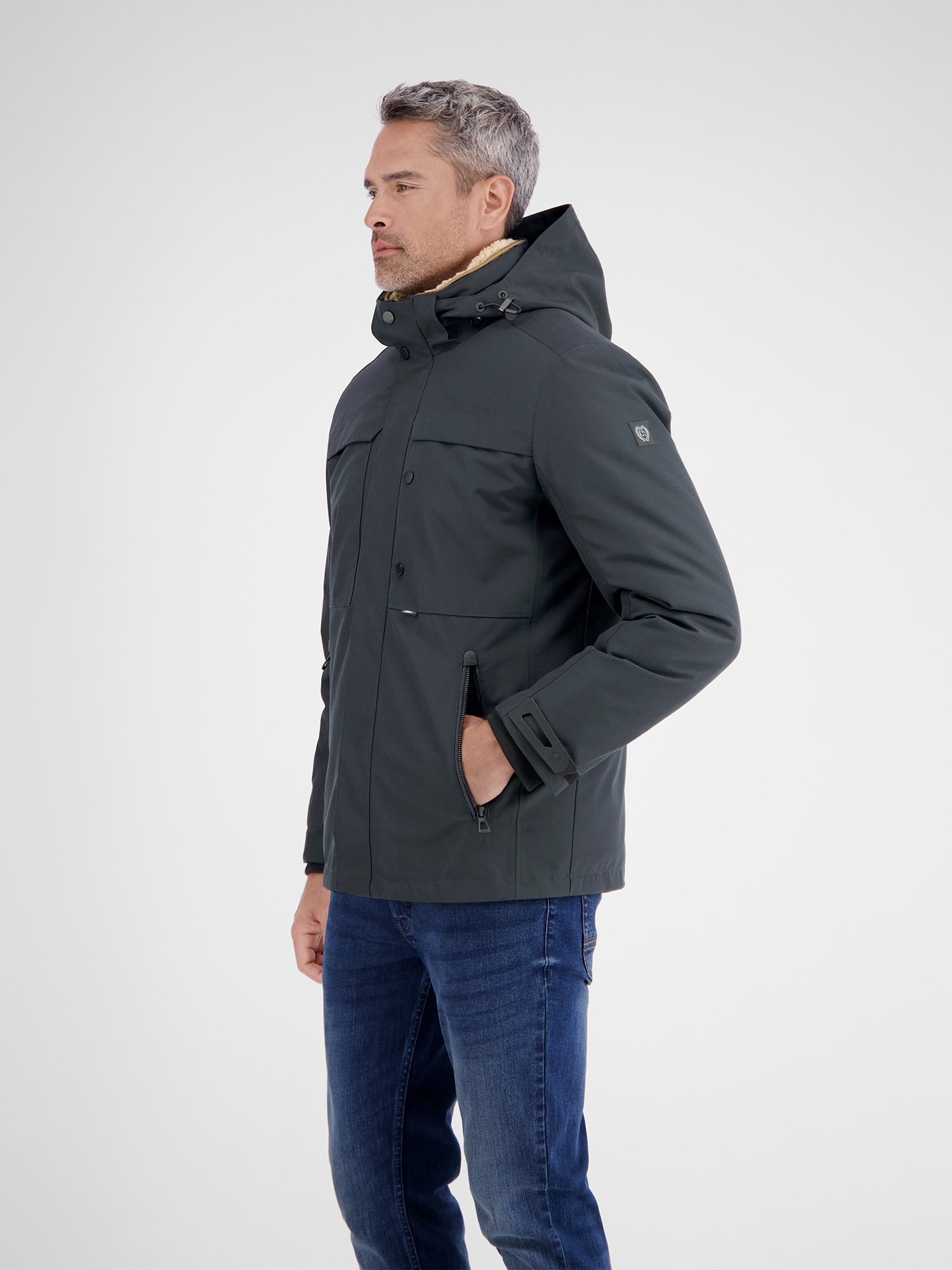 LERROS Veste d'hiver »Herren Winterjacke mit herausnehmbarer Innenjacke« mit Kapuze