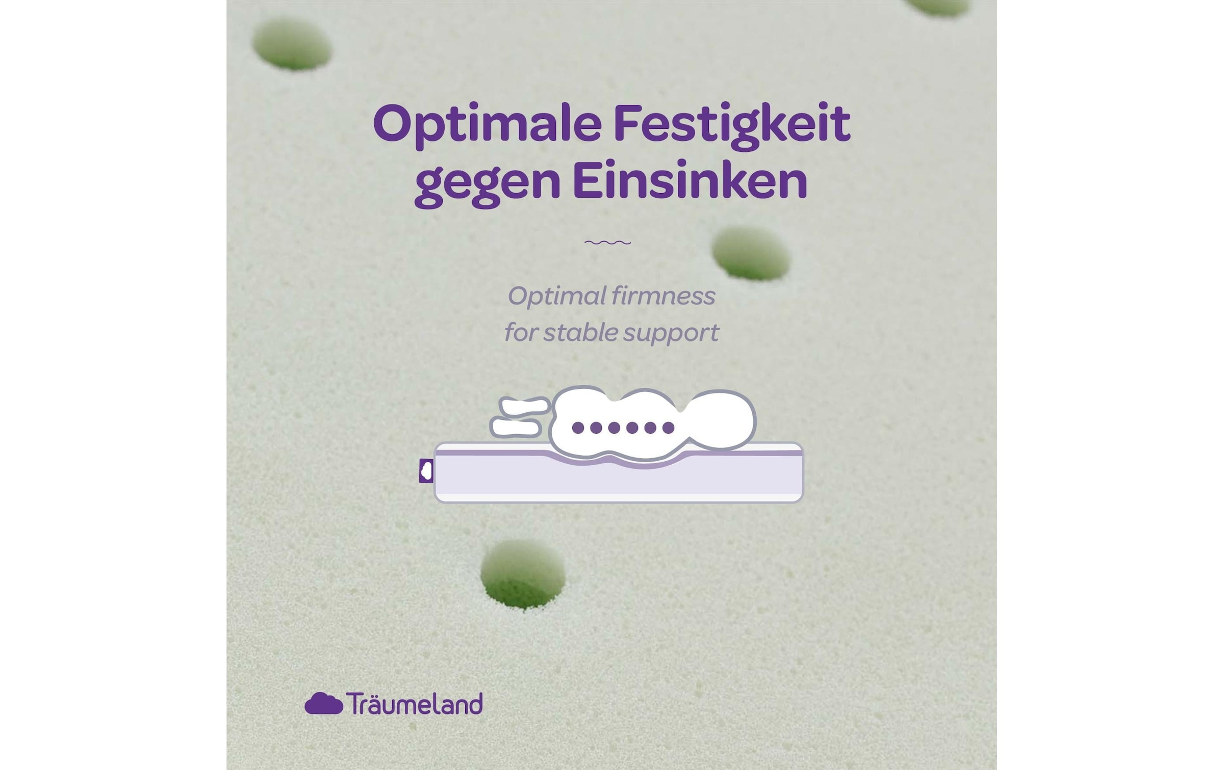 Träumeland Matelas pour bébé »Kleine Matratze Little Angel« 6 cm hoch 1 cuis tlg. demi-circulaire