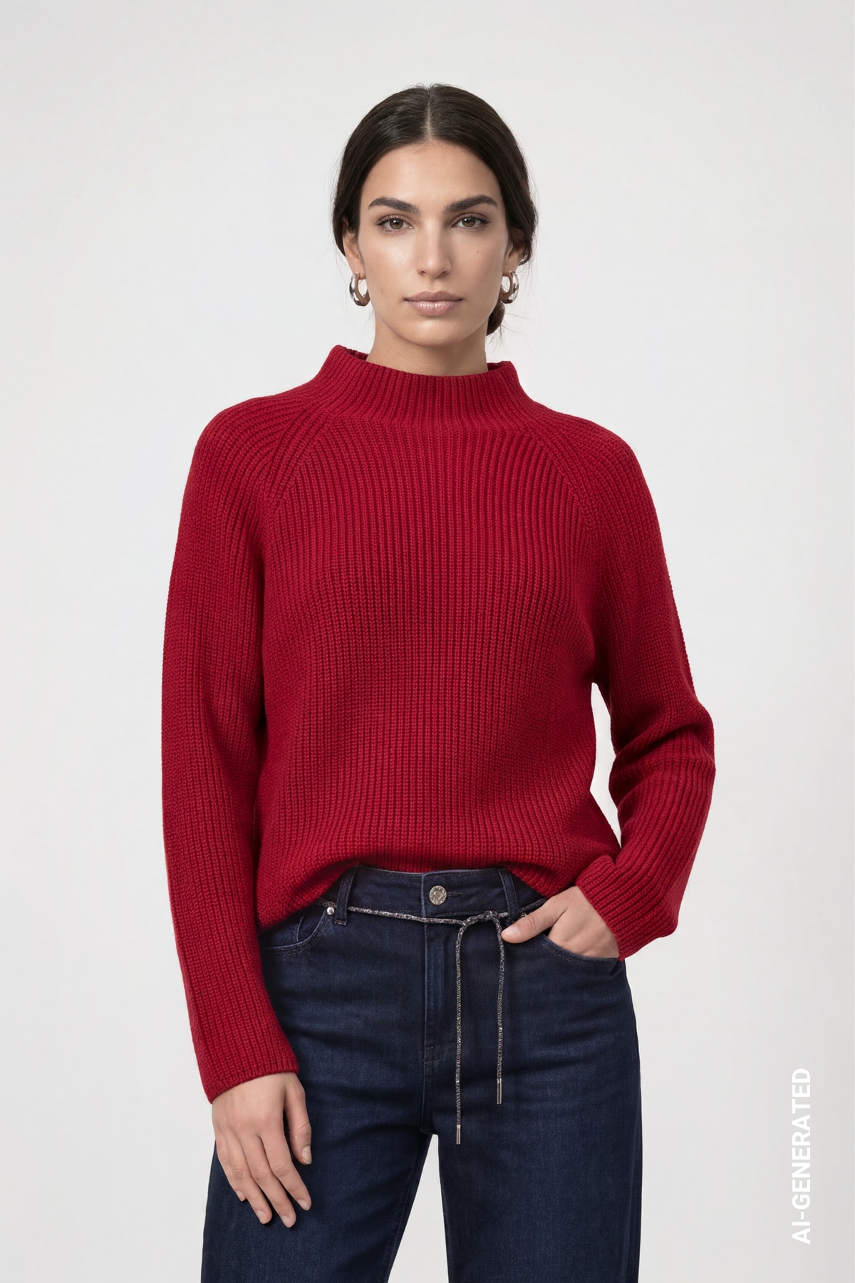 Monari Strickpullover »Pullover Basic Perlfang« Regular fit mit Stehkragen