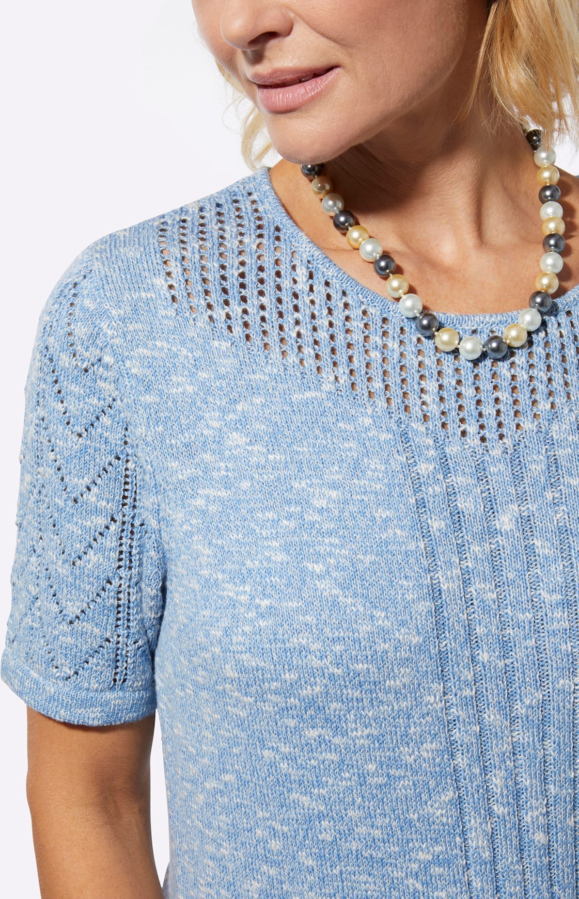 Classic Pull à col rond »Ajour-Pullover«