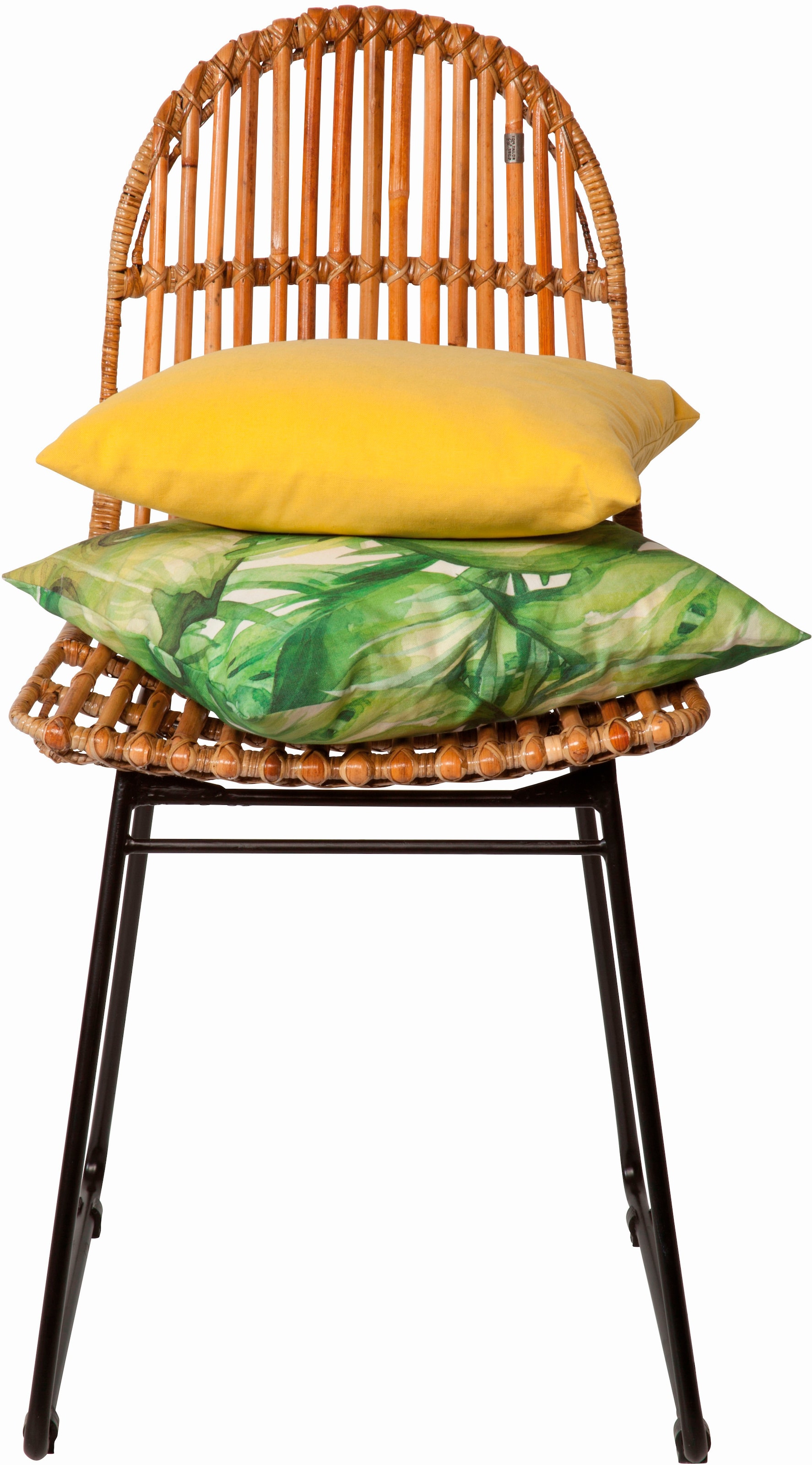 SIT Rattanstuhl »2er-Set T-Rattan Chair Natur Rattan Metall Schwarz« (Set) 2 Stk.2er Set Rattanstühle mit Metallgestell im modernen Naturdesign