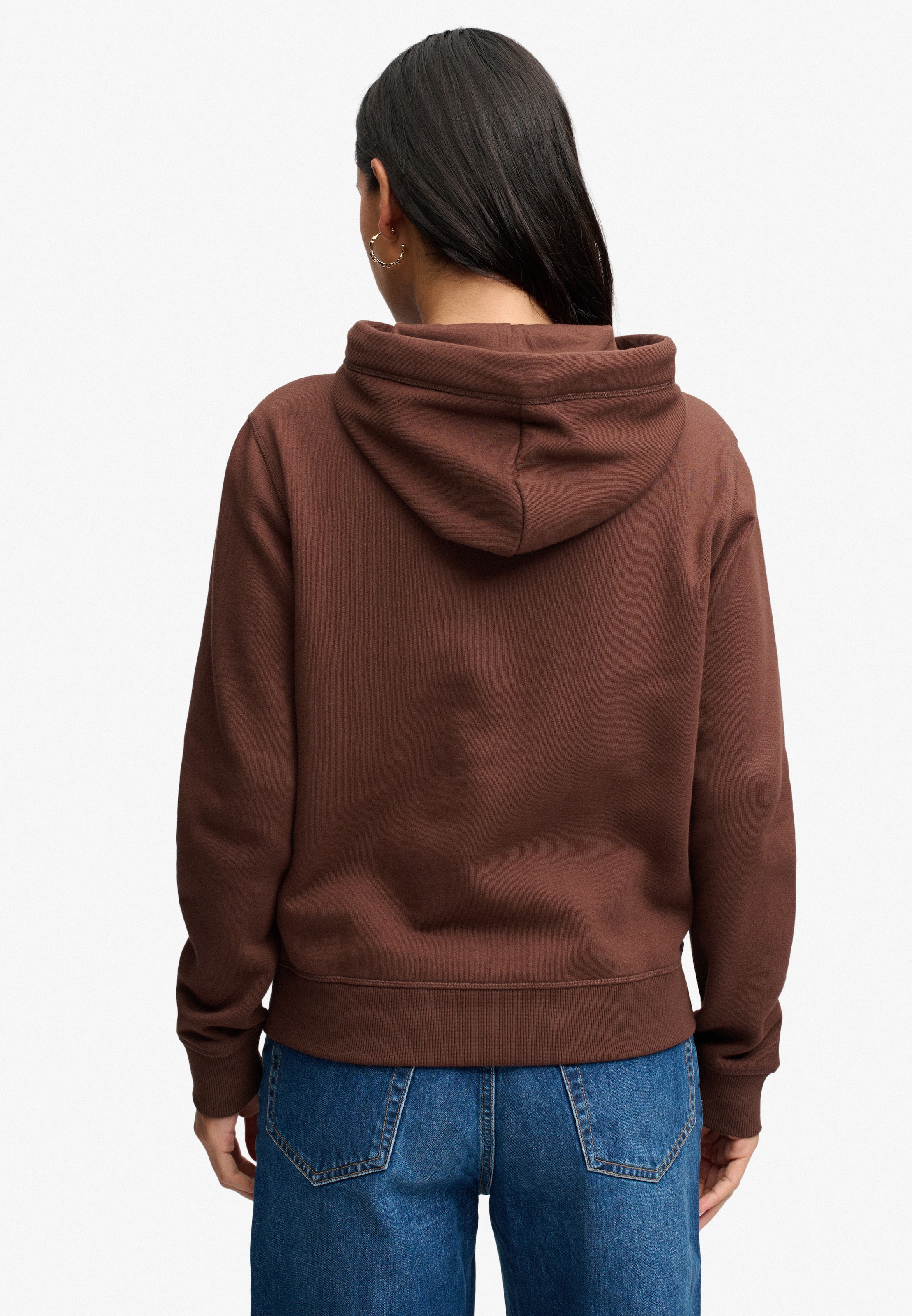 Superdry Sweat à capuche »SIGNATURE EMB HOOD«, mélange coton, coupe décontractée
