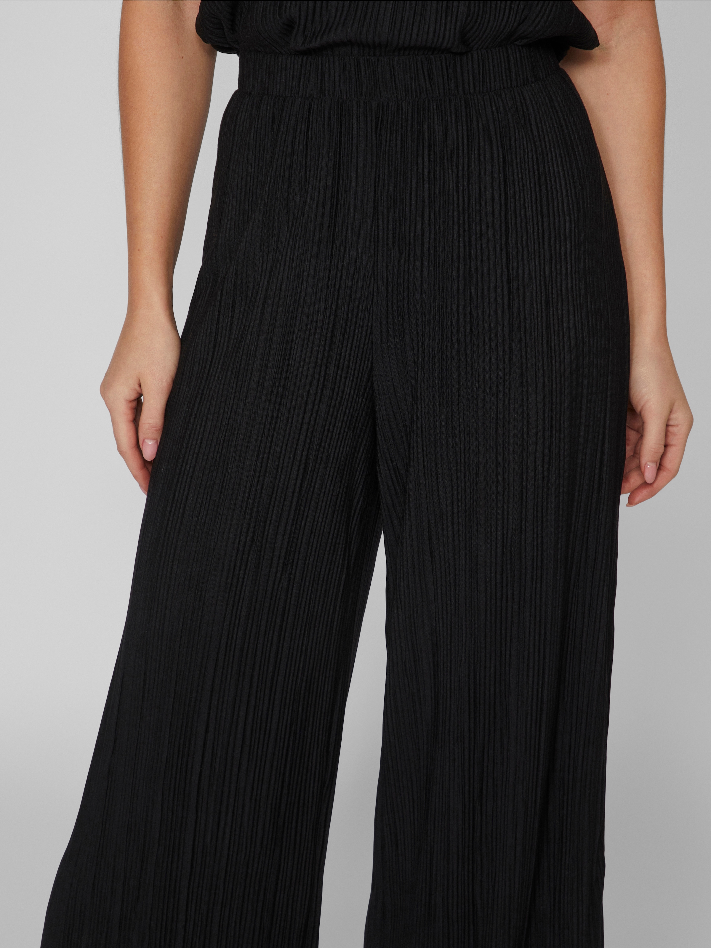 Vila Pantalon à enfiler »VIPLISA HW LOOSE PANTS - NOOS«  Sommerhose, plissierte Optik