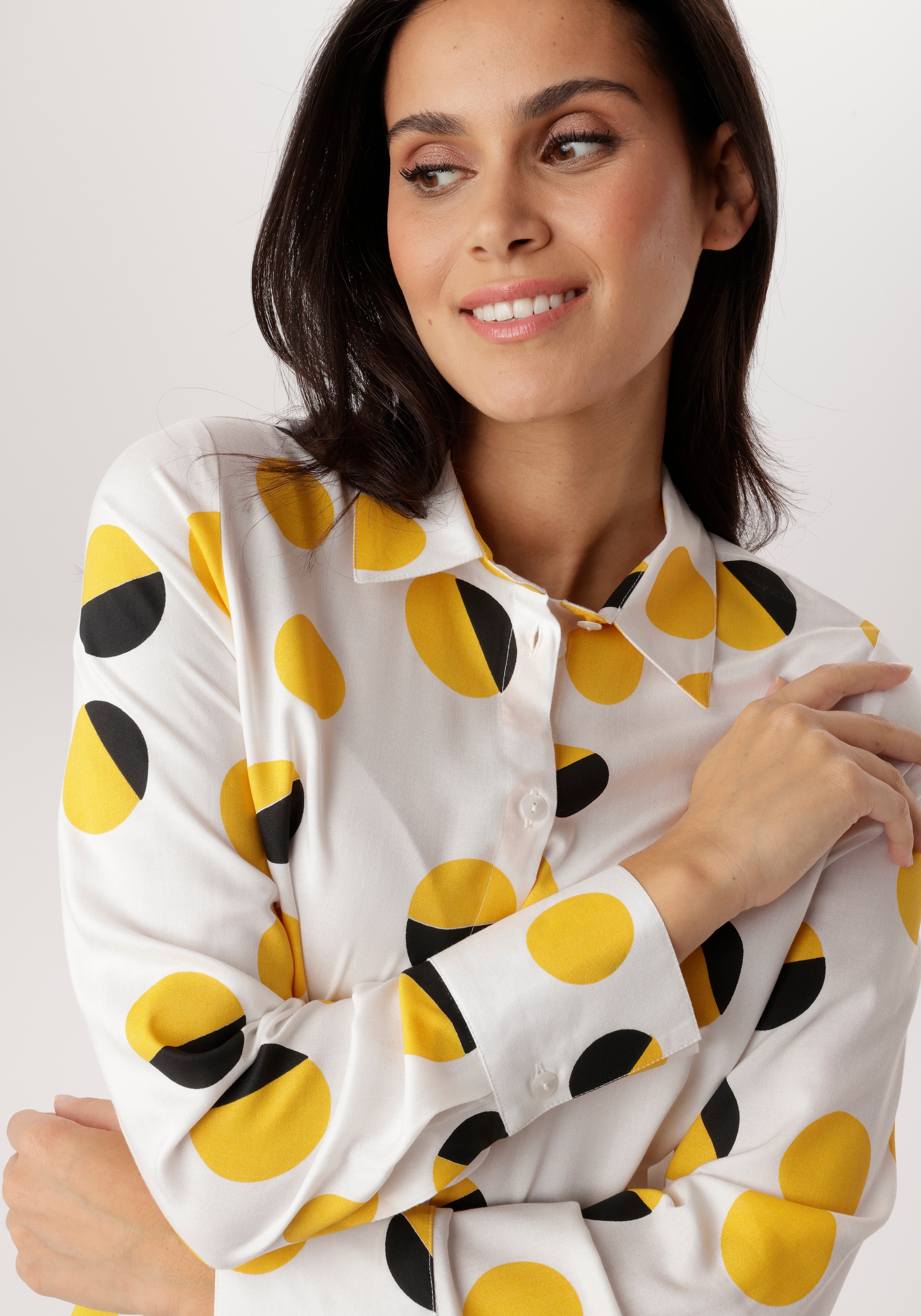Aniston SELECTED Blouse chemise avec dégradé circulaire tendance et harmonieux