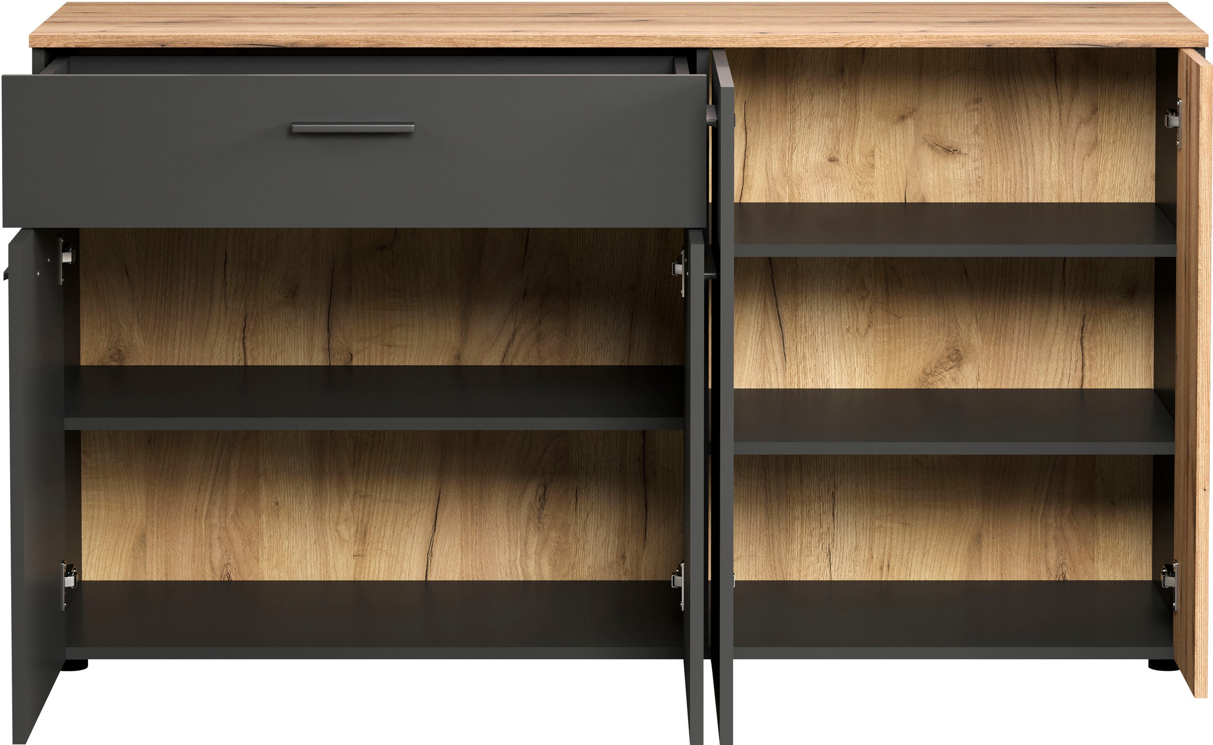 Home affaire Buffet »Estepona« 1 cuis tlg. commode, aspect panneau acoustique ; largeur 150 cm