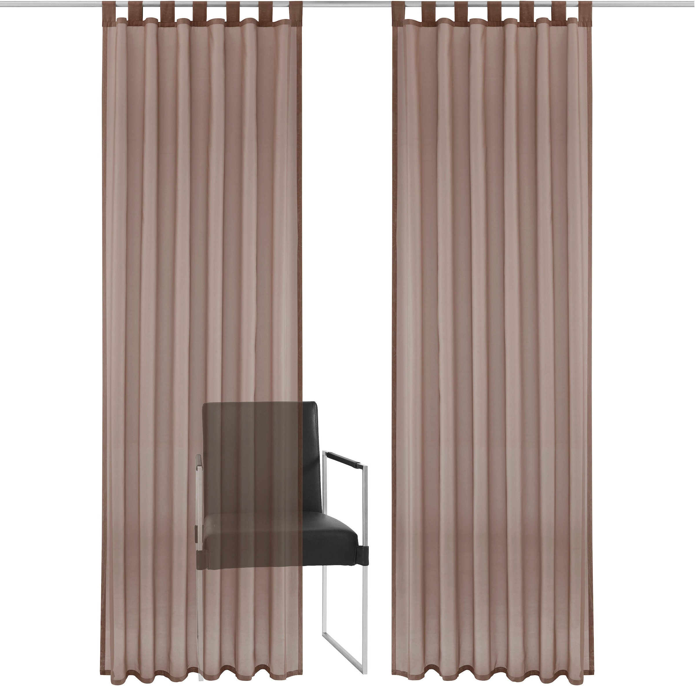 GOODproduct Gardine »XANA« Schlaufen 1 Stk. tlg. Bestseller, einfarbig, 1 bzw. 2 Schals, pflegeleicht, preiswert!