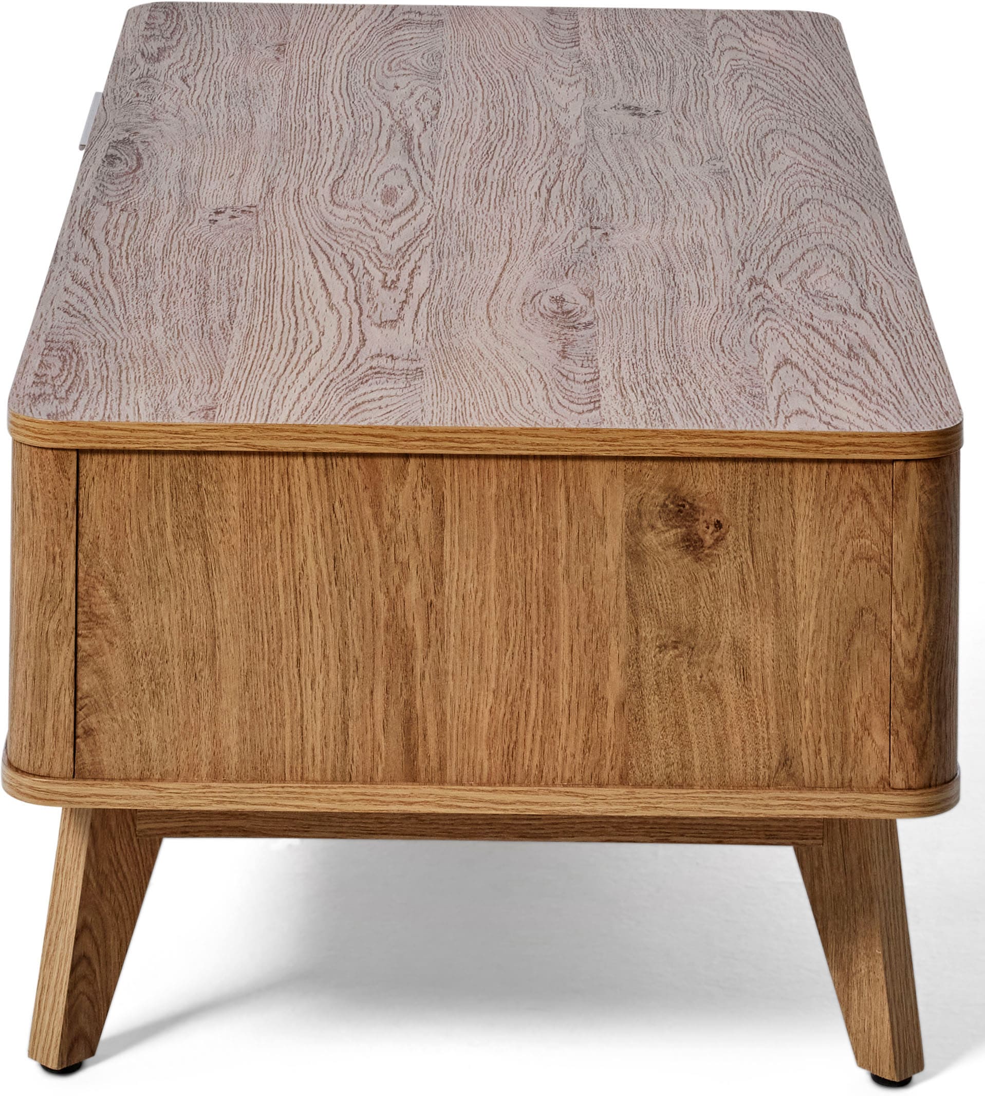 Jahnke Couchtisch »WAVE COFFEE SK« 1 Stk. tlg. Couchtisch, Retro-Stil, Stauraum, Fronten in raffiniertem Wellendesign