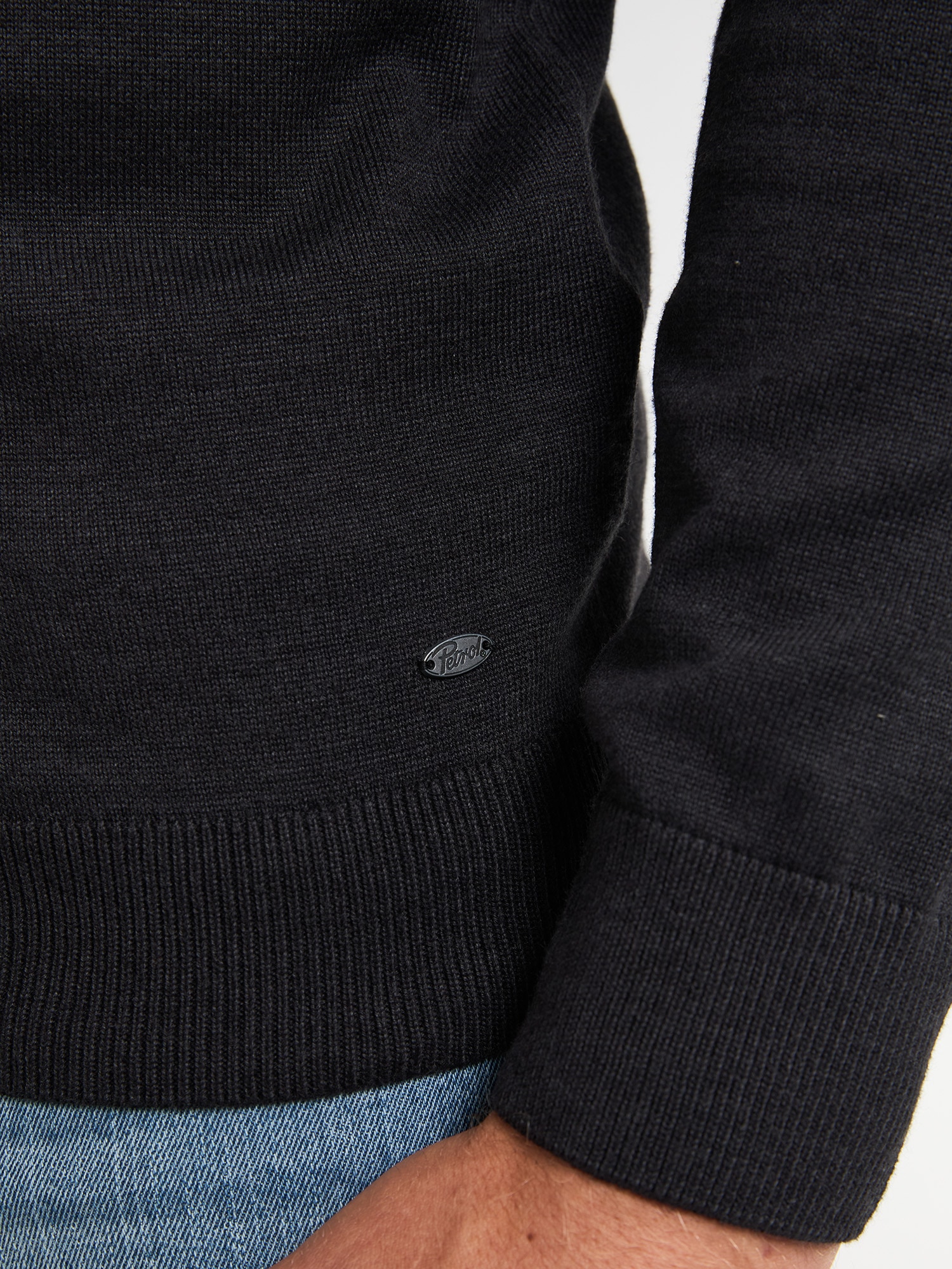 Petrol Industries Pull col V »V-Neck Basi« Materialmix mit Baumwollanteil