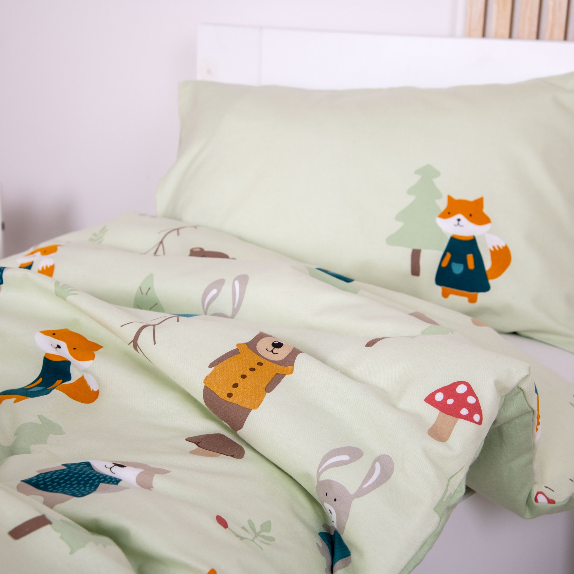 Baby Best Linge de lit réversible »babybest Waldtiere« 2 cuis particulièrement douillet