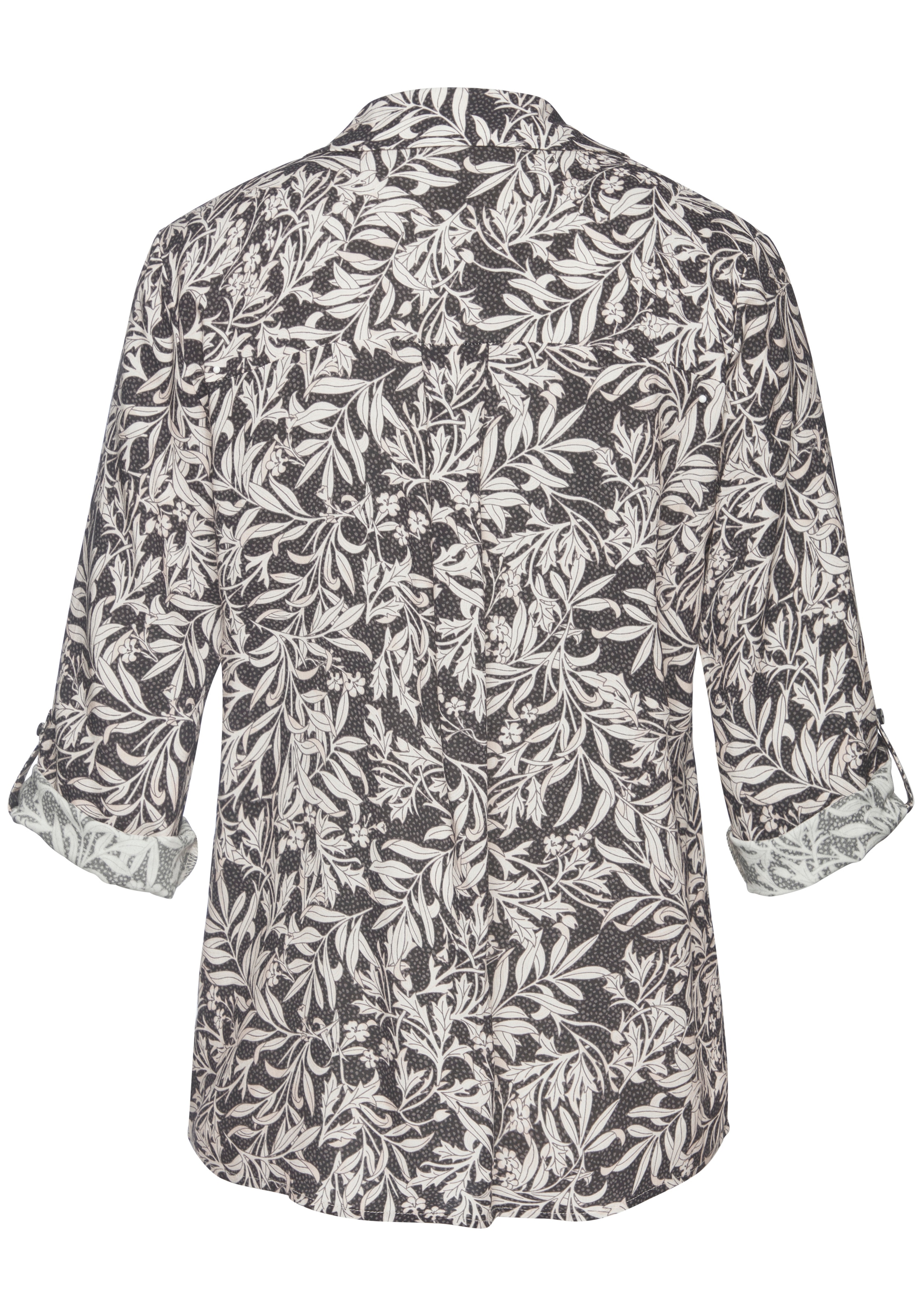 LASCANA Blouse à enfiler avec imprimé intégral et manches 3/4, blouse élégante pour femmes