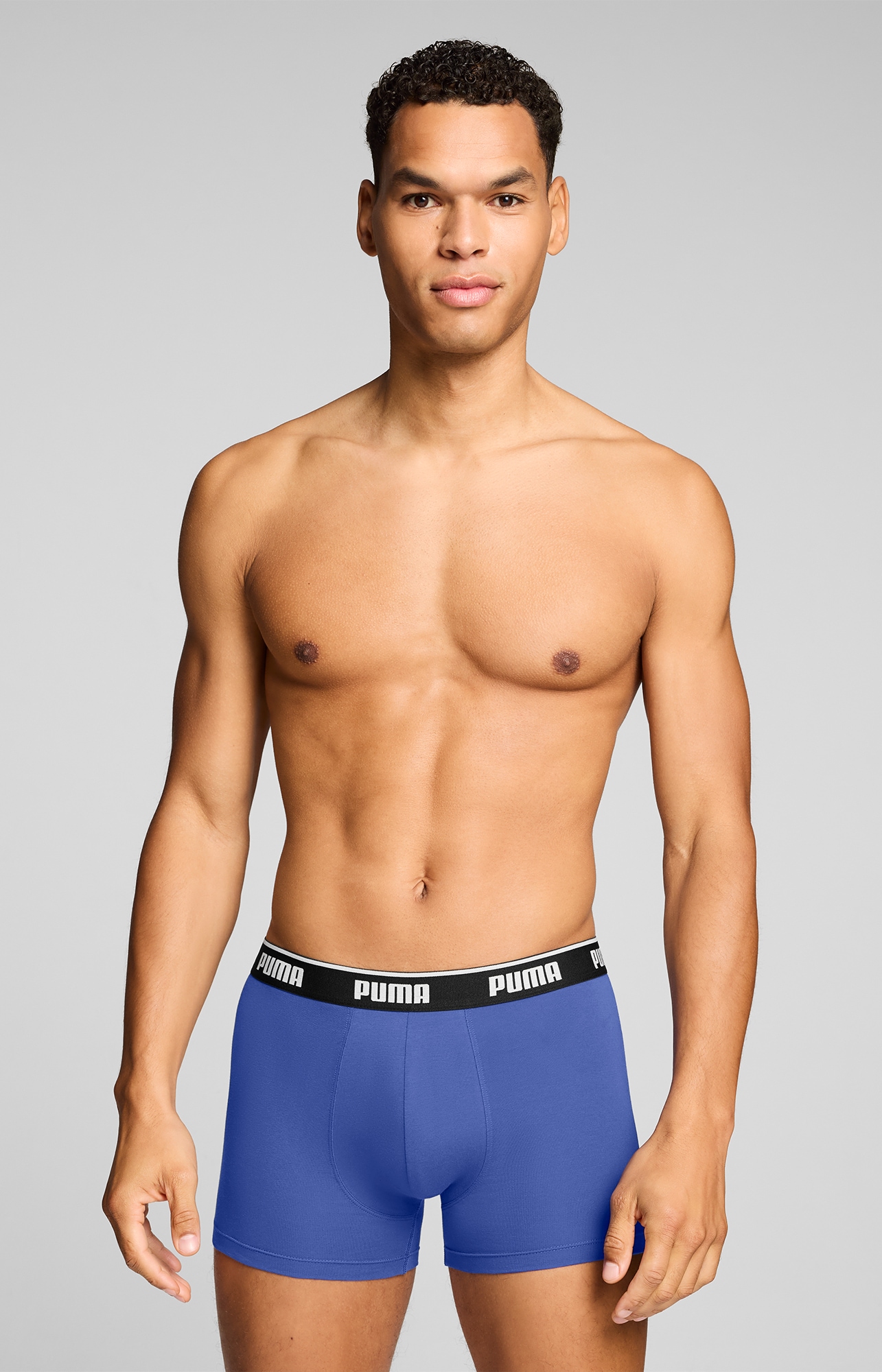 PUMA Boxershorts »PUMA MEN EVERYDAY BASIC BOXERS 3P« Komfortabler elastischer Logobund